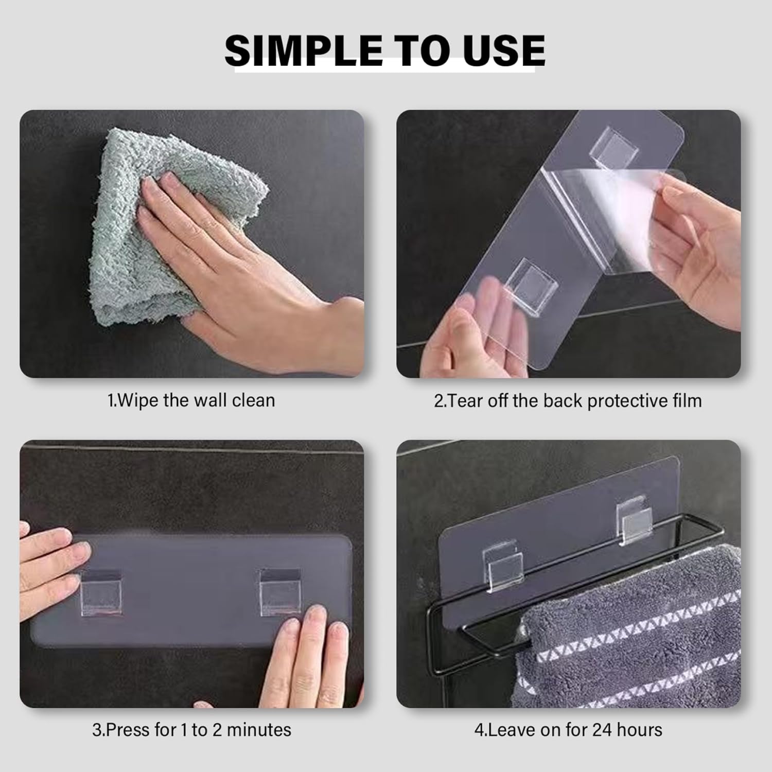 ESiiFuu Adhesive Replacement Sticker 2Pcs for Shower and Kitchen