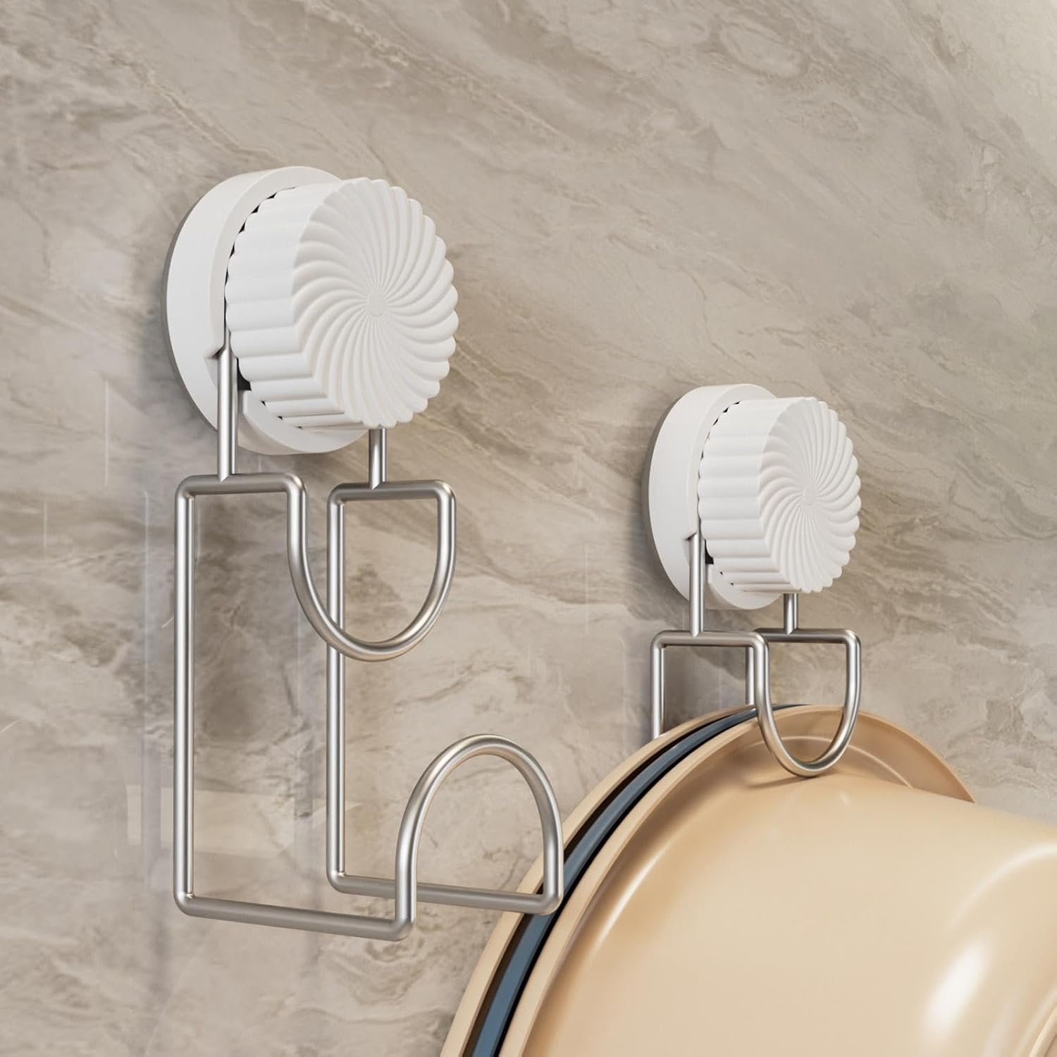 Rotating Suction Cup Shower Hook for Towels and Toiletries