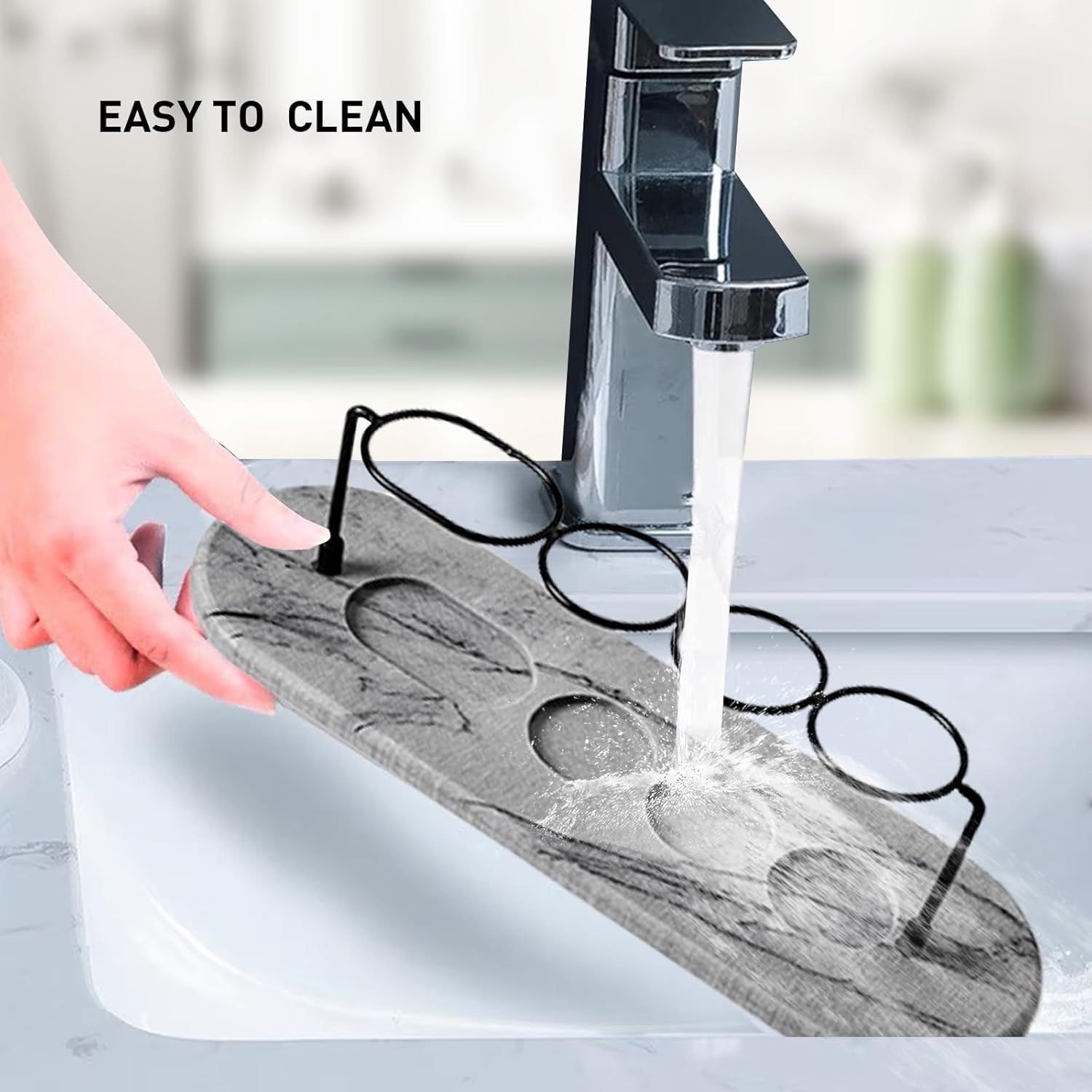 Cmreasj Metal Toothbrush Holder with Diatomite Base 1