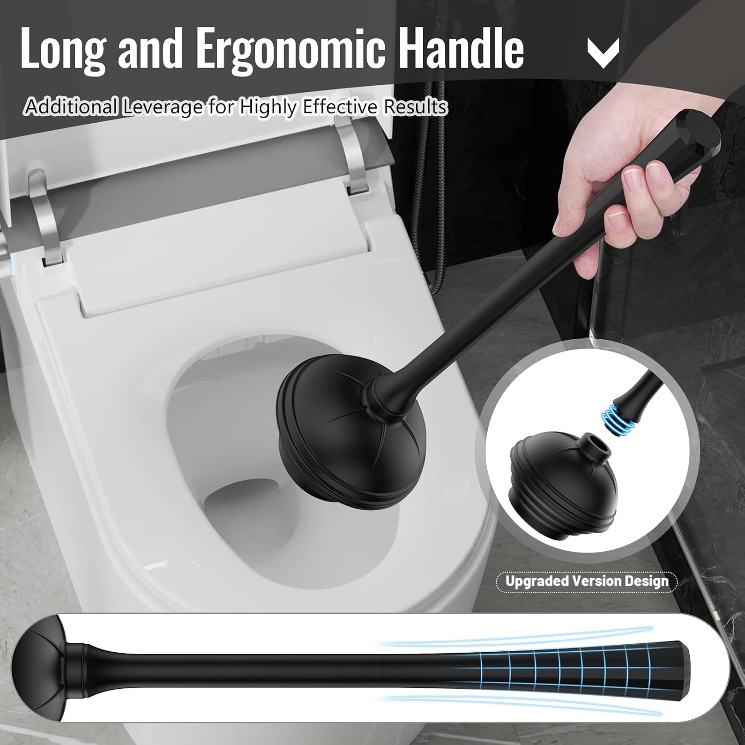 Lanburch 2 in 1 Toilet Brush and Plunger Set