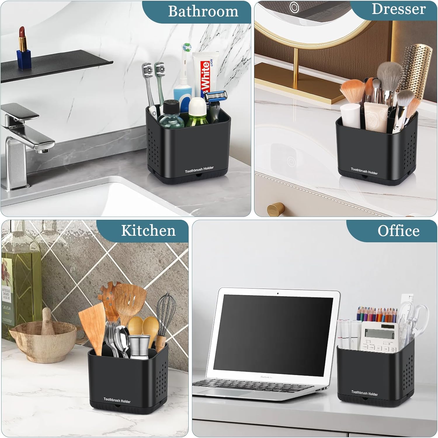 PARKMANI 4 Slot Toothbrush Holder for Bathroom 1