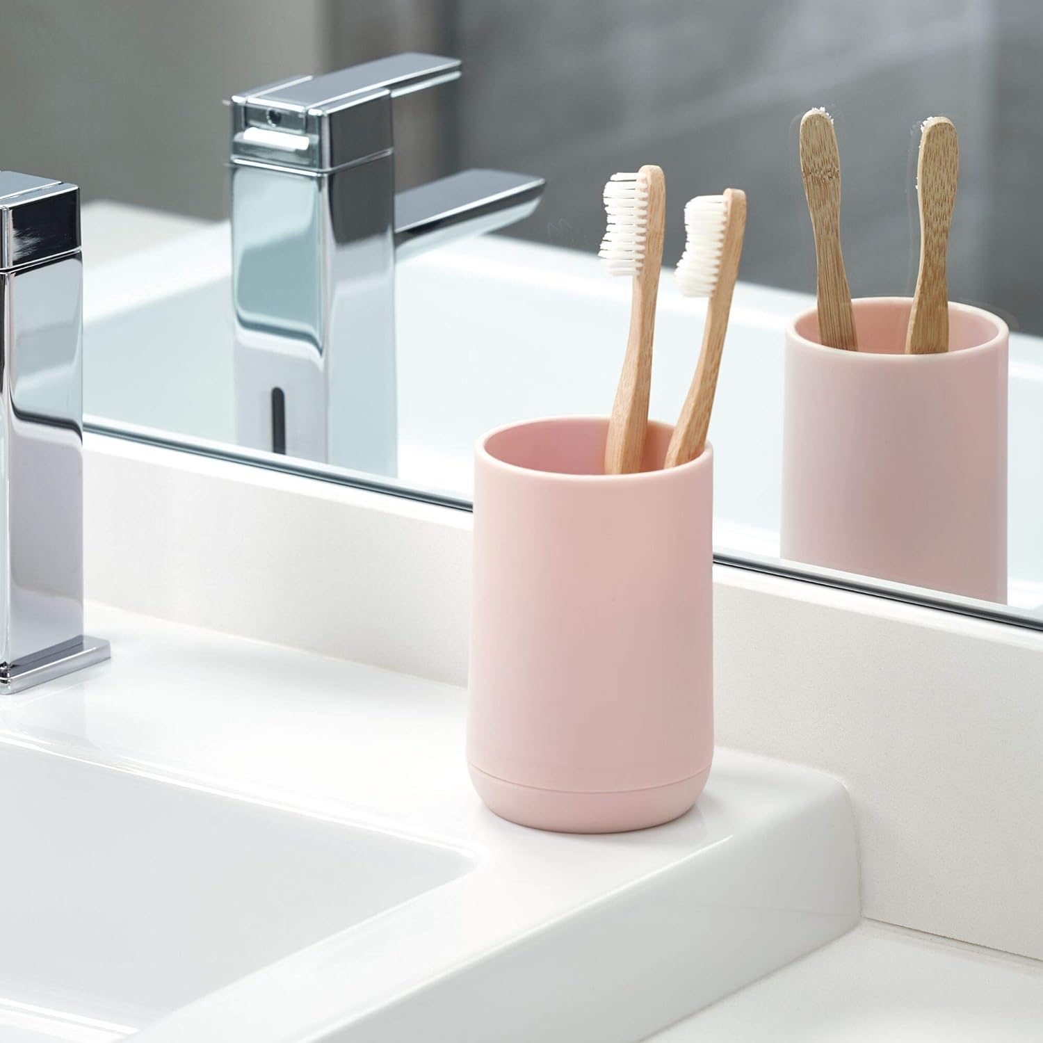 iDesign Cade Toothbrush Holder with 3 Slots Blush