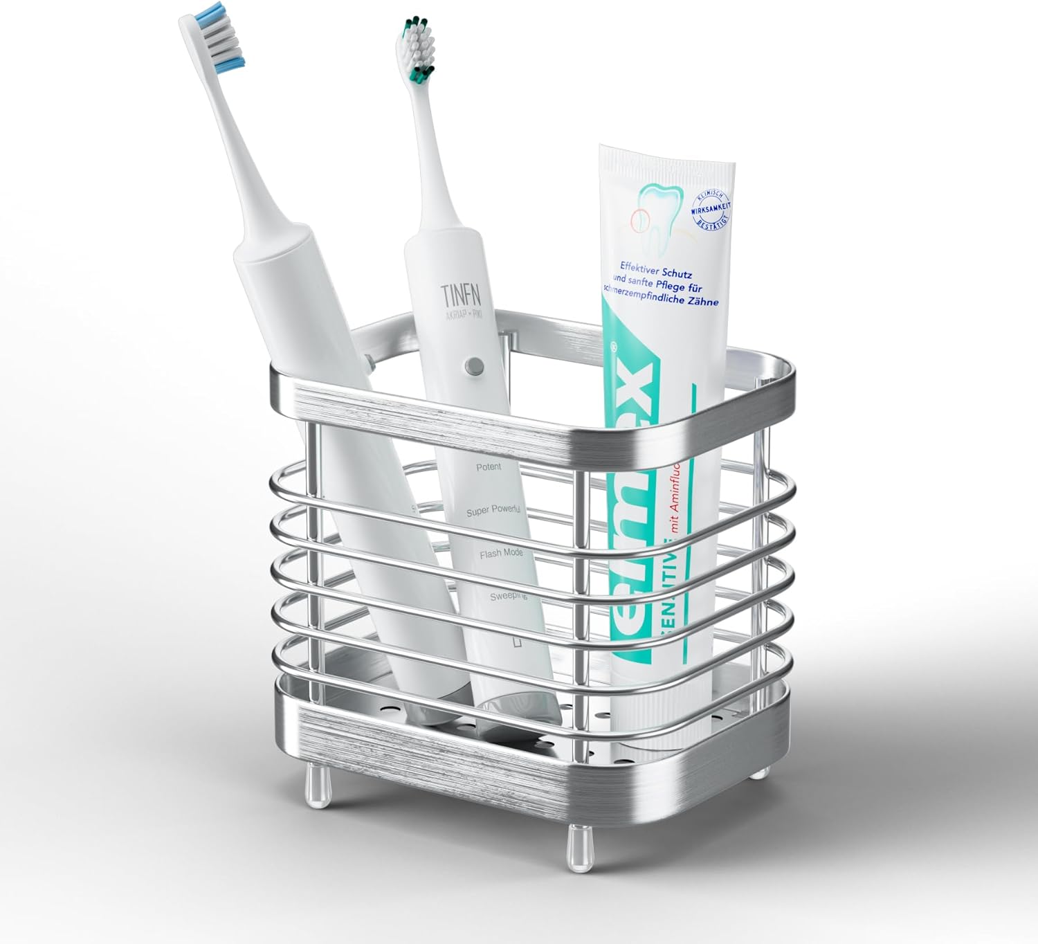 Stainless Steel Shower Toothbrush Holder with Drainage