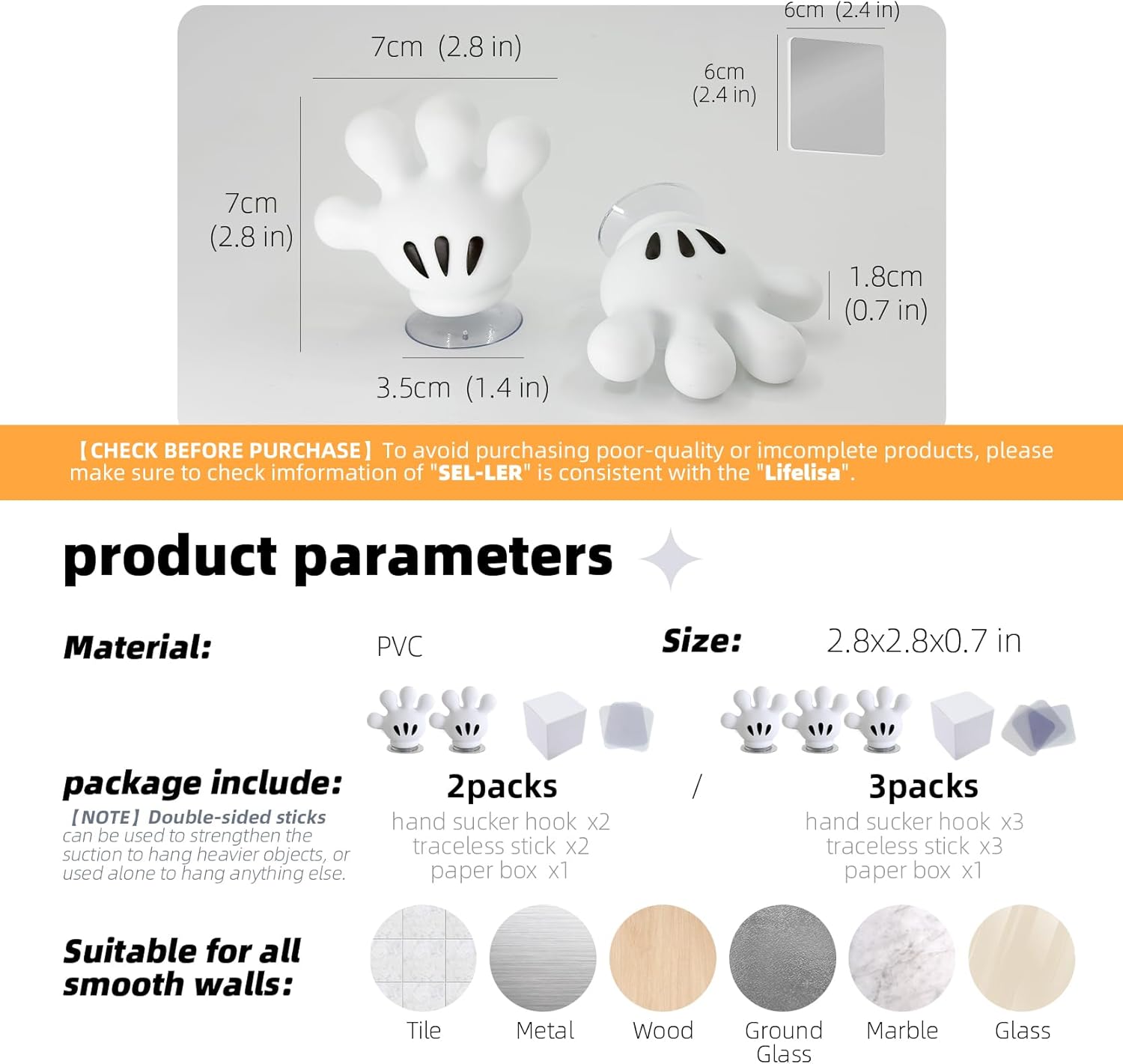 Cute Hanging Toothbrush Holder with Suction Hooks and Sticky Pads