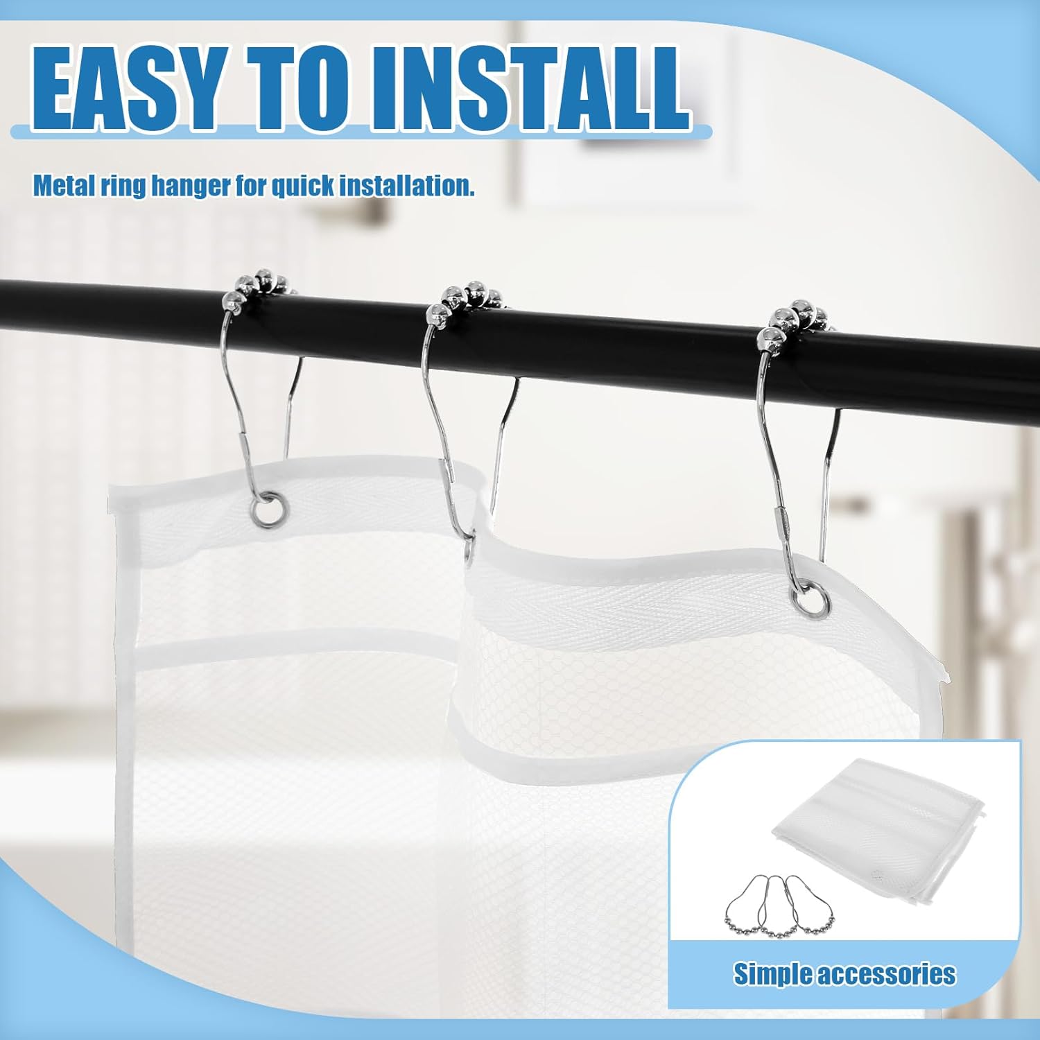 Mesh Shower Caddy with 8 Pockets 255x145in 2 PCS