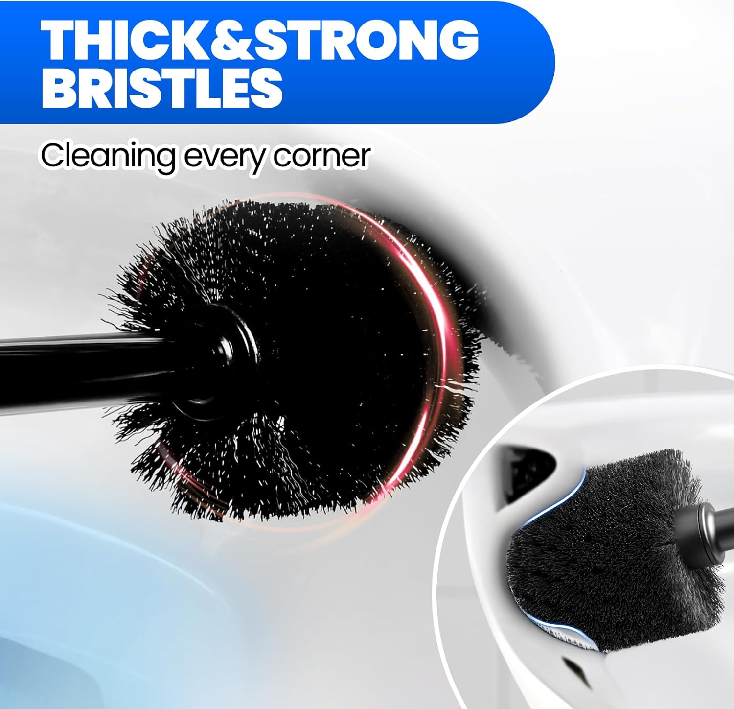 Denvlex 2Pack 2 in 1 Toilet Brush and Plunger Set