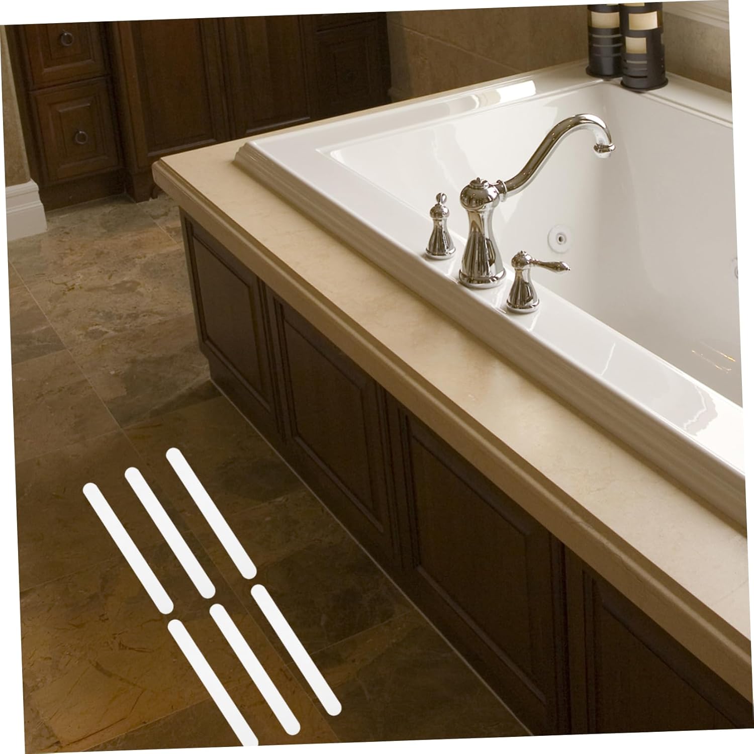 Holibanna 1Set Anti-Slip Bathtub Sticker with Scraper Adhesive