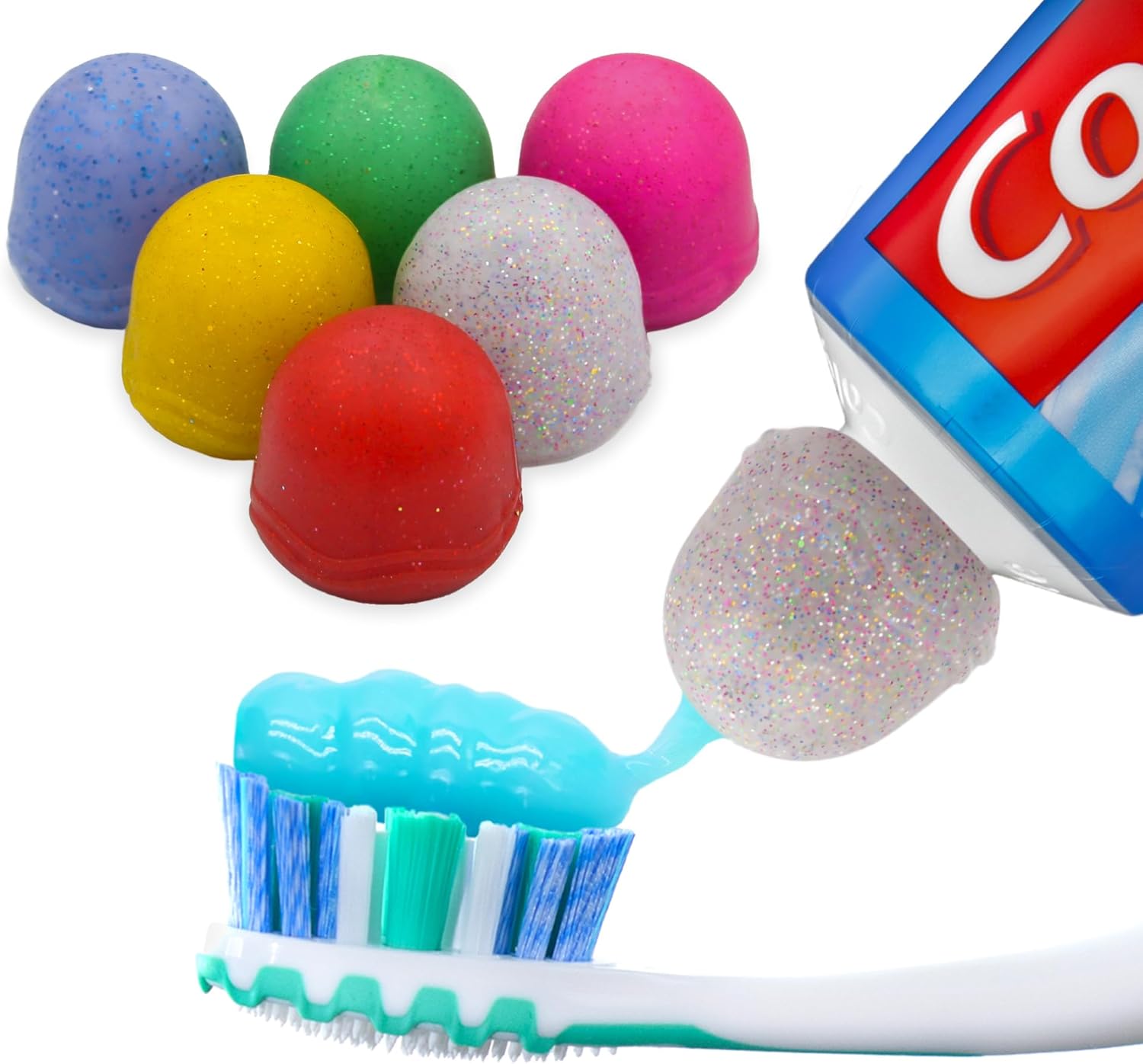 Chrome Cherry SqueezMe Self-Closing Toothpaste Caps Pack of 6