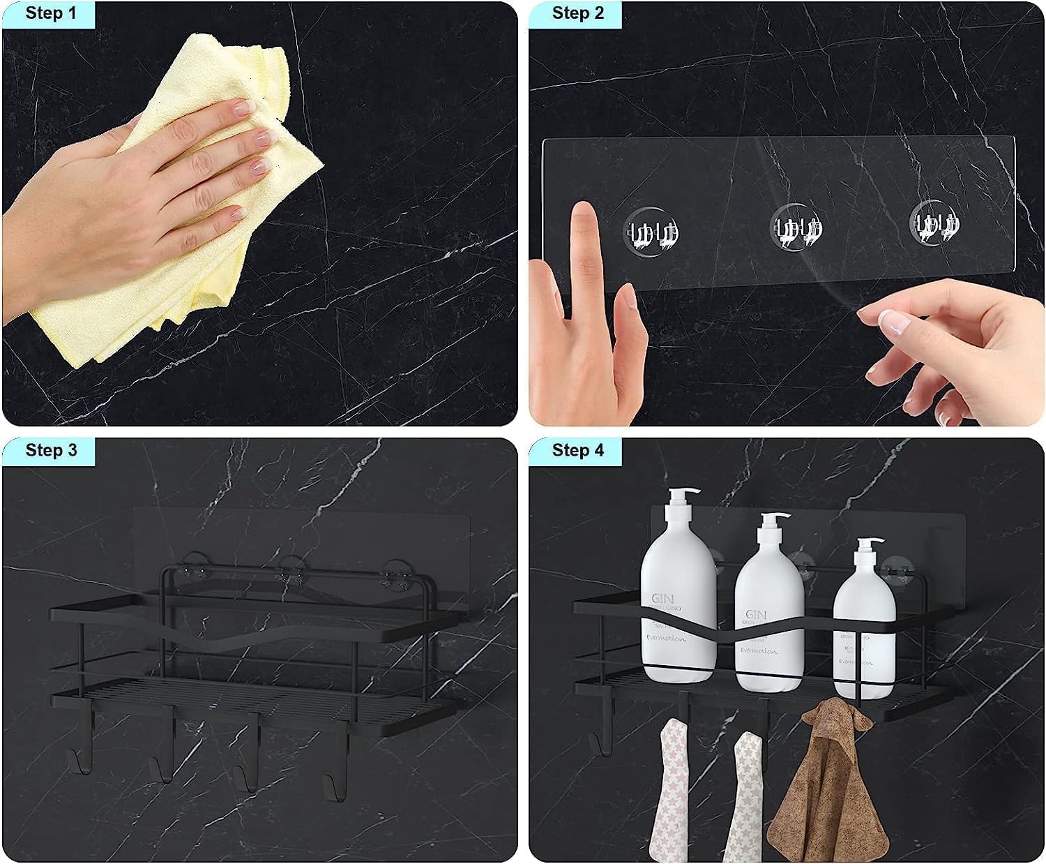 14pcs Heavy Duty Shower Caddy Adhesive Replacement