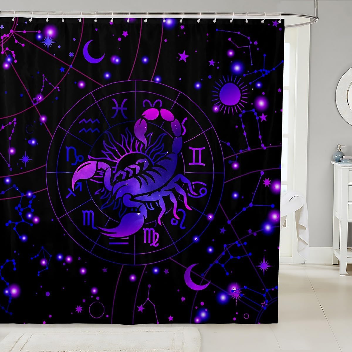Feelyou Scorpio Shower Curtain 72x72 Constellation Design