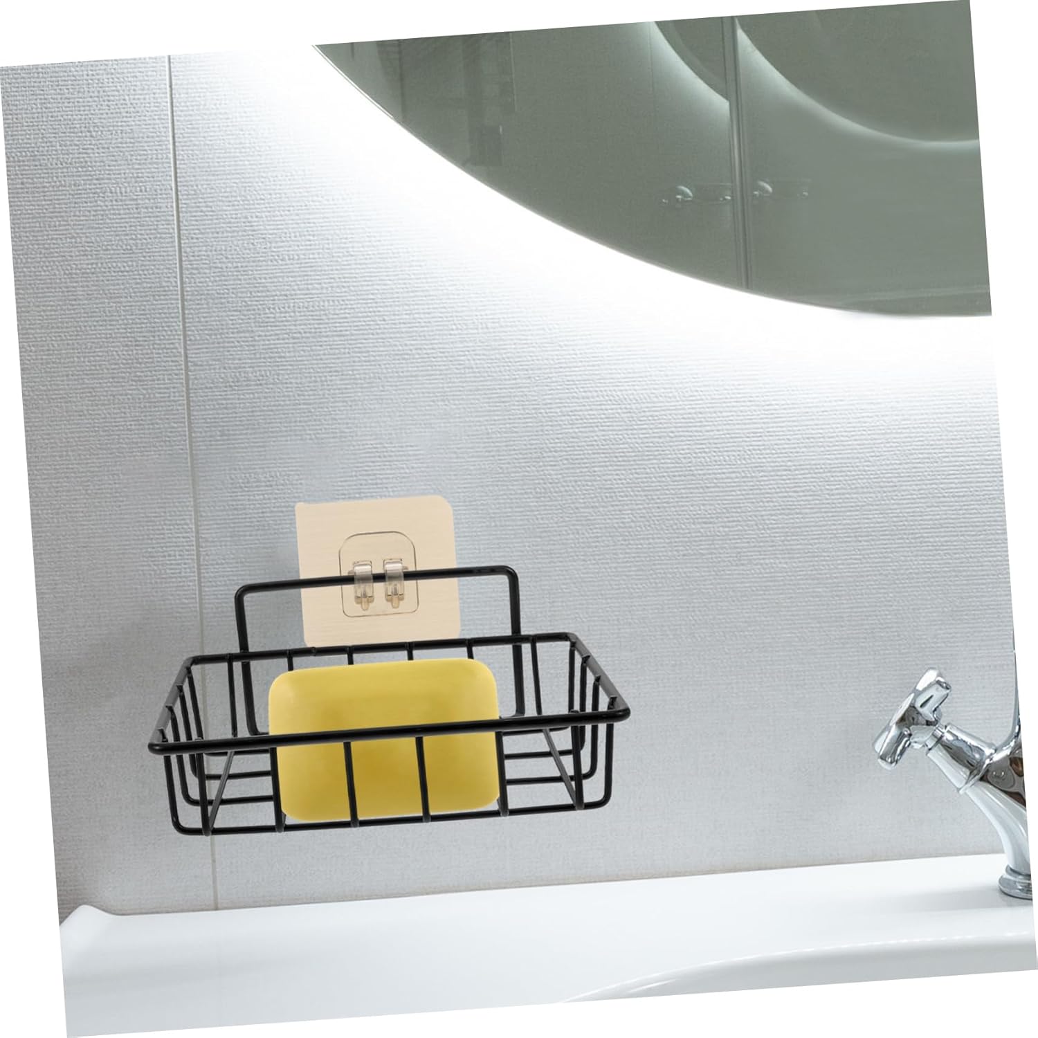 SOPOTUTU Silver Metal Bathroom Soap Holder Rack