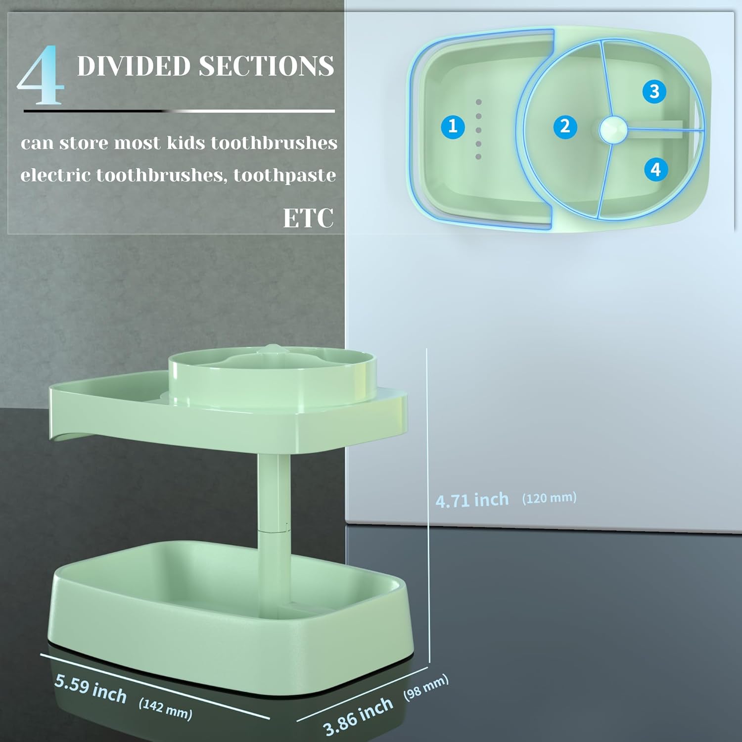 CRKIOB Family Toothbrush Holder with Drainage and Ventilation