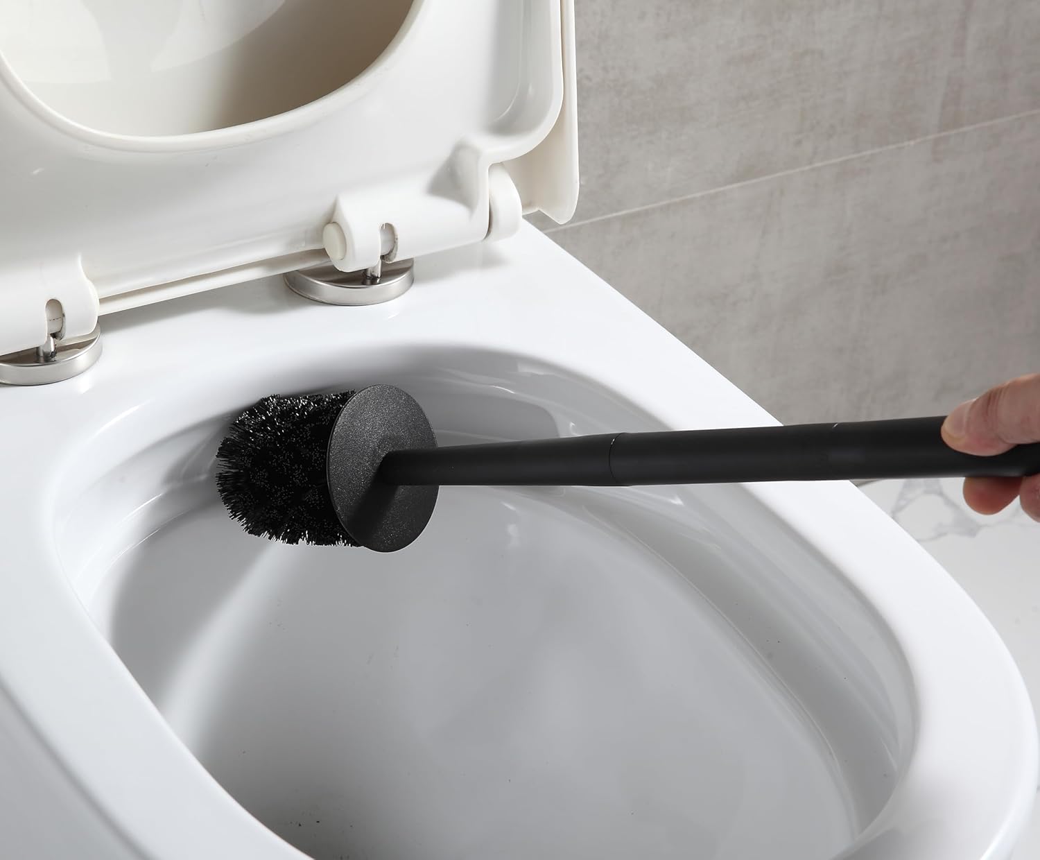 3-in-1 Toilet Brush Plunger Set with Bracket Gray