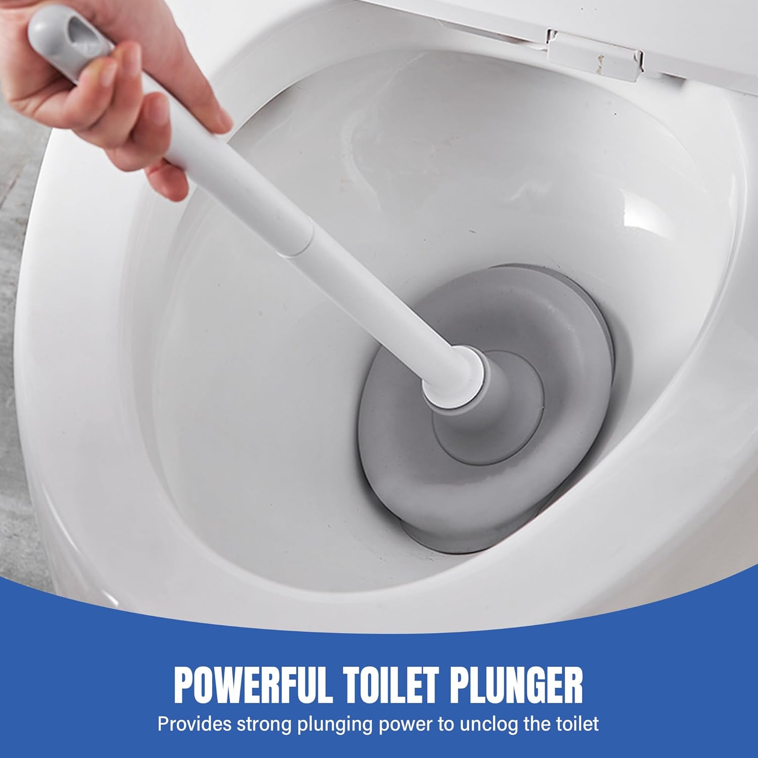 2 Pack Toilet Brush Set with Holder and Plunger
