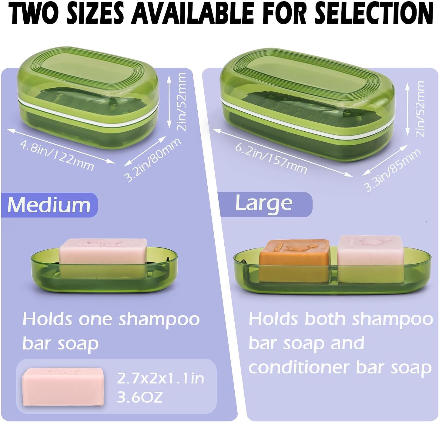 Travel Soap Case with Lid - 3-Layer Design Leak-Proof Portable