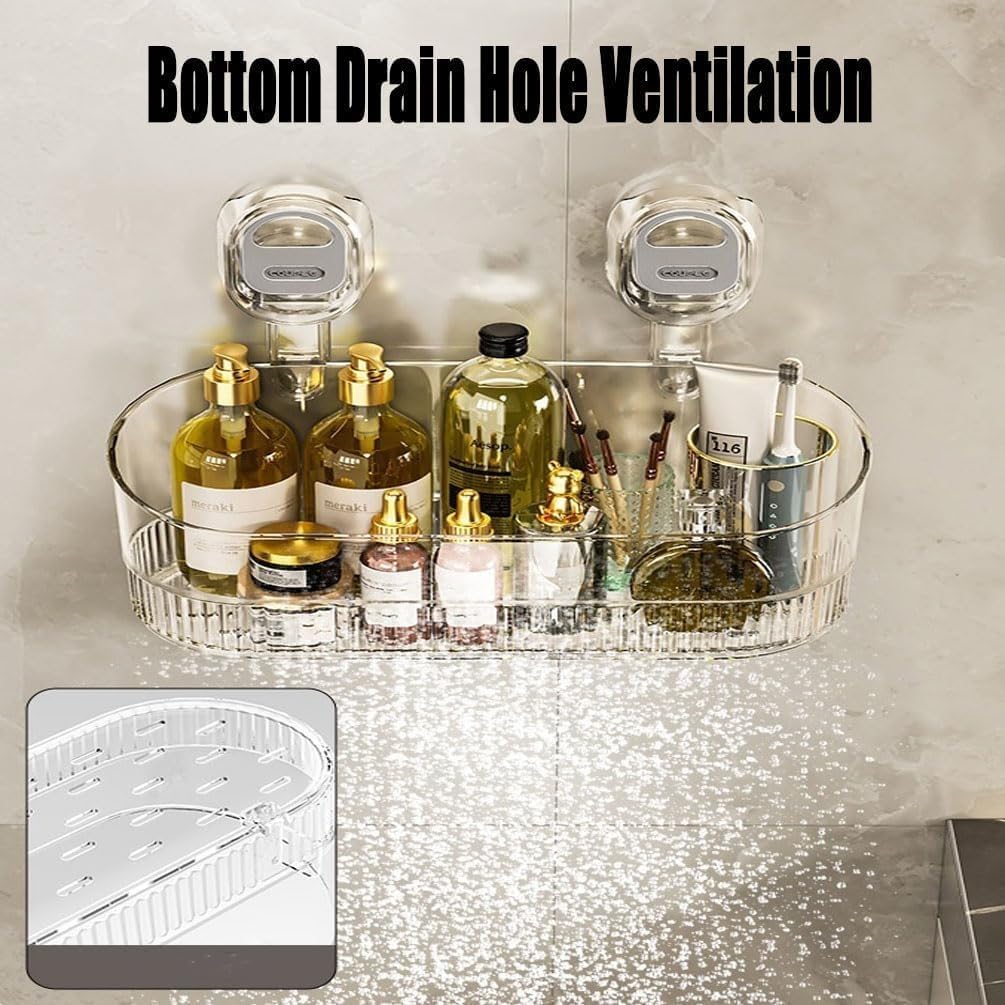 No-Drill Suction Storage Box with Glacier Pattern