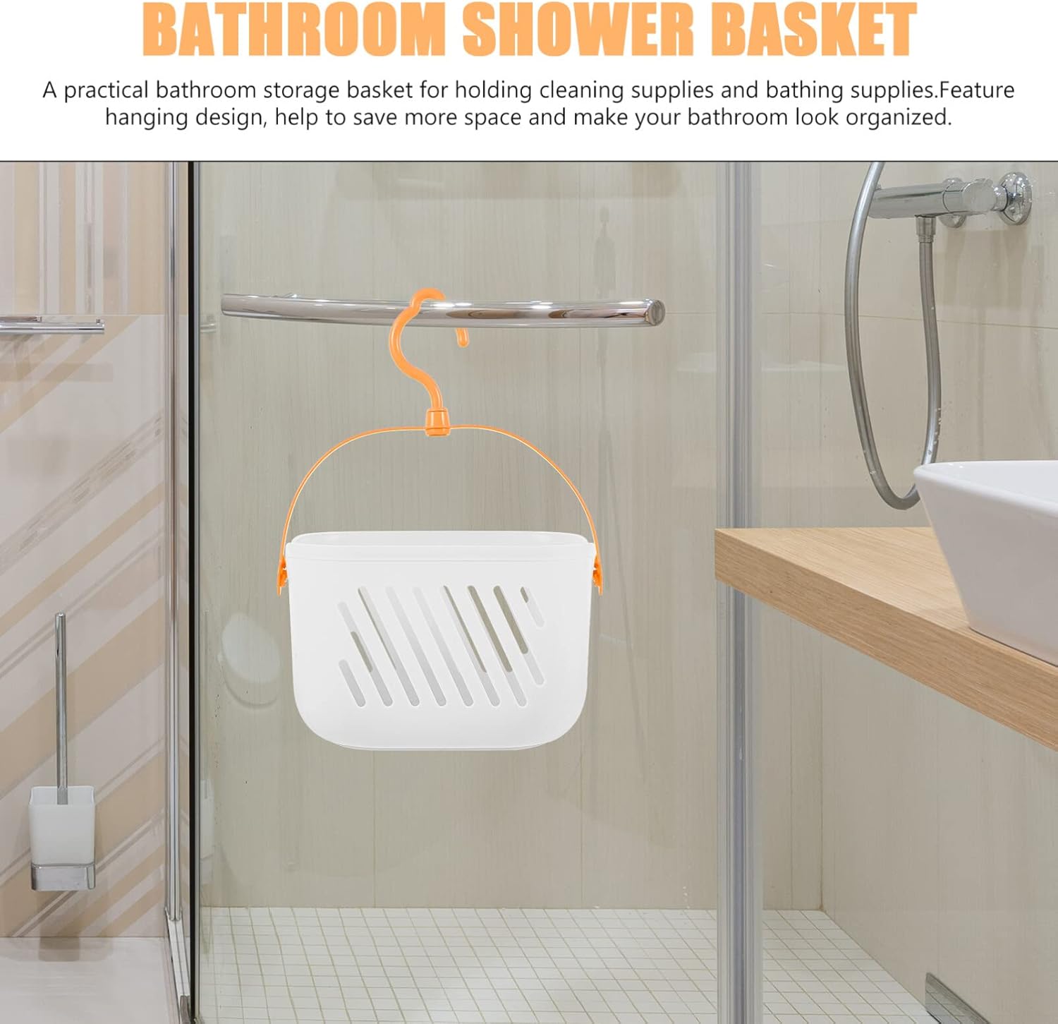STOBAZA Portable Shower Basket for Toiletries Storage