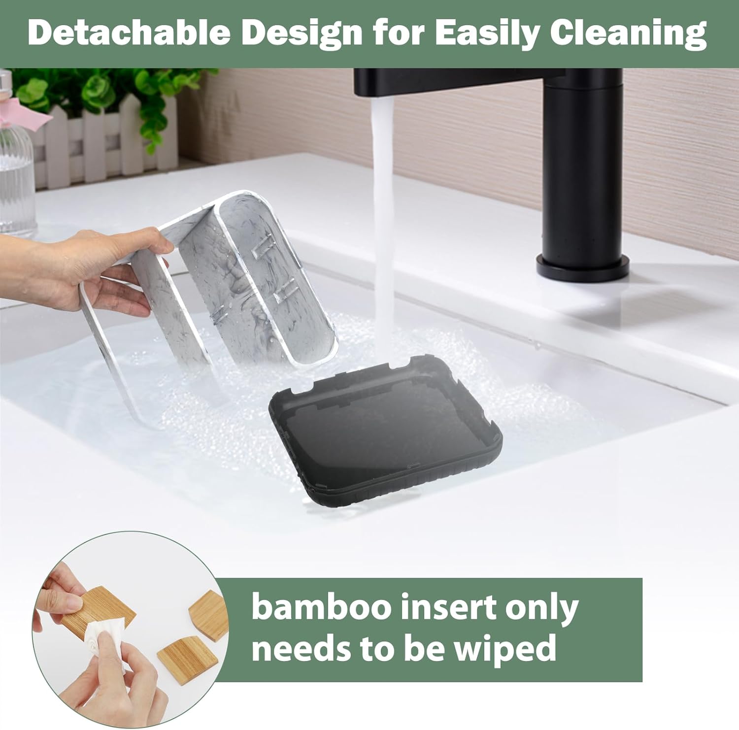 Chintu 6 Slots Toothbrush Holder Black