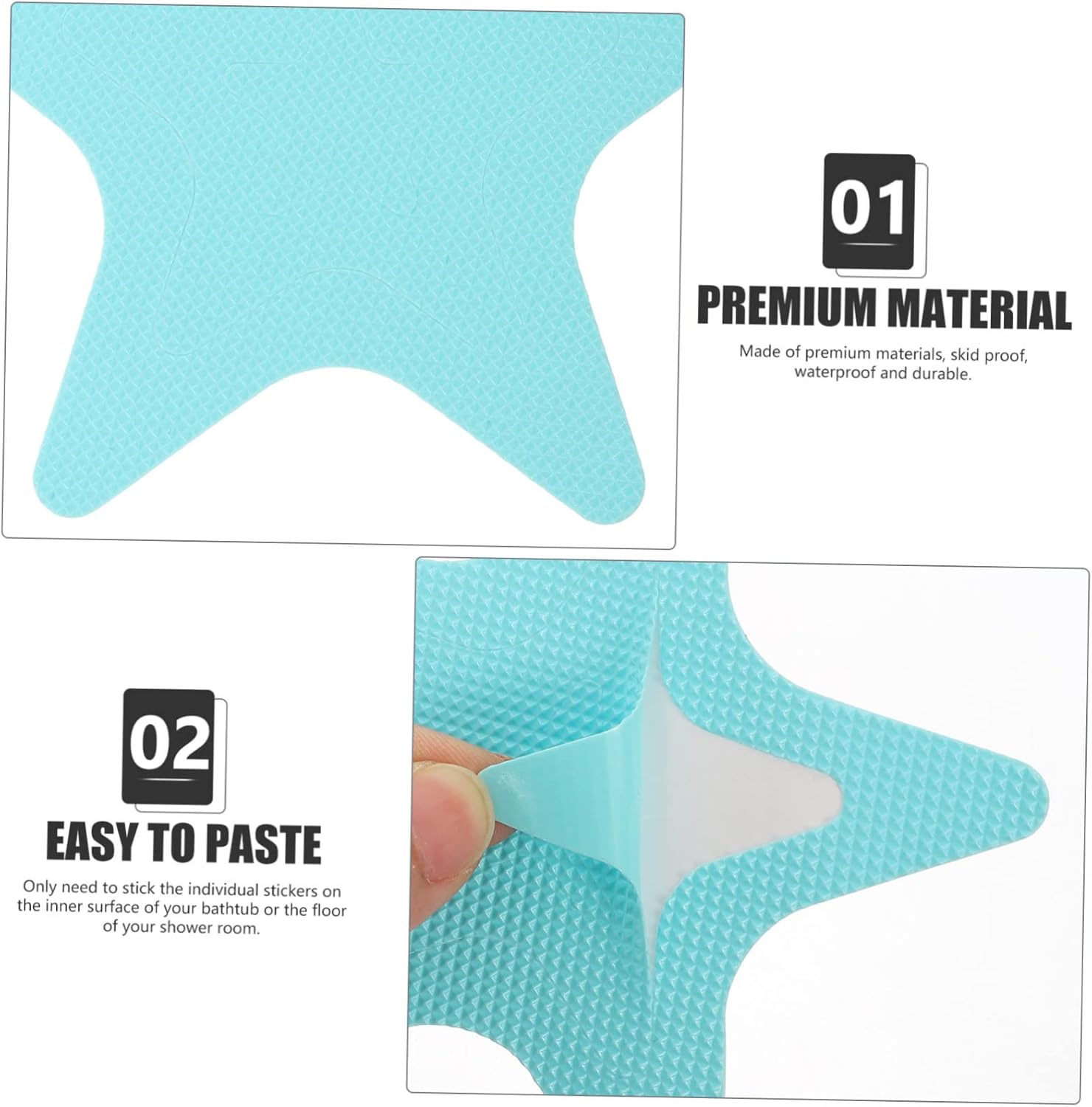 Ciieeo Non-Slip Bathtub Stickers 20pcs Easy Peel