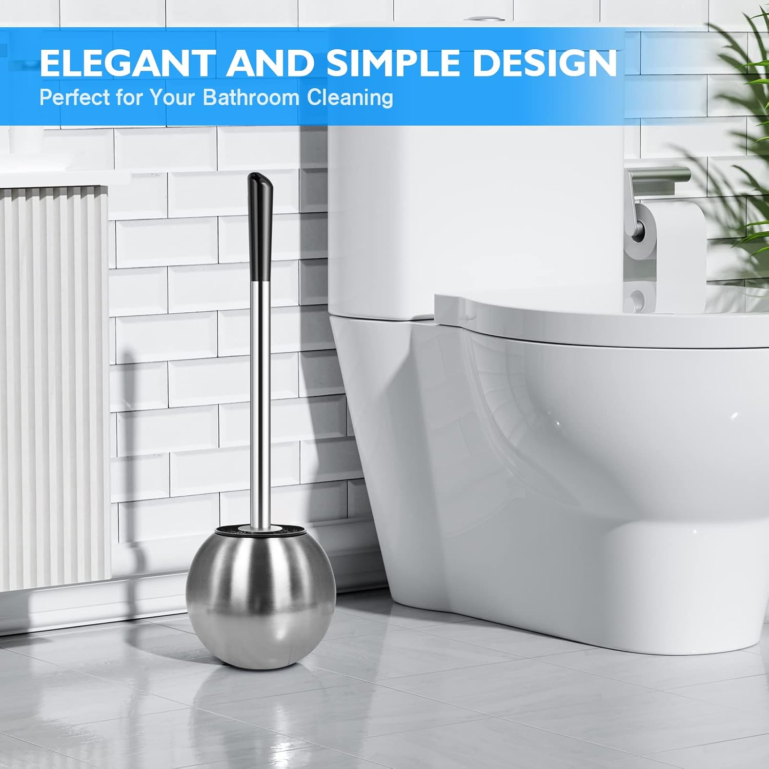 Wsedor Toilet Brush and Holder 2 Pack