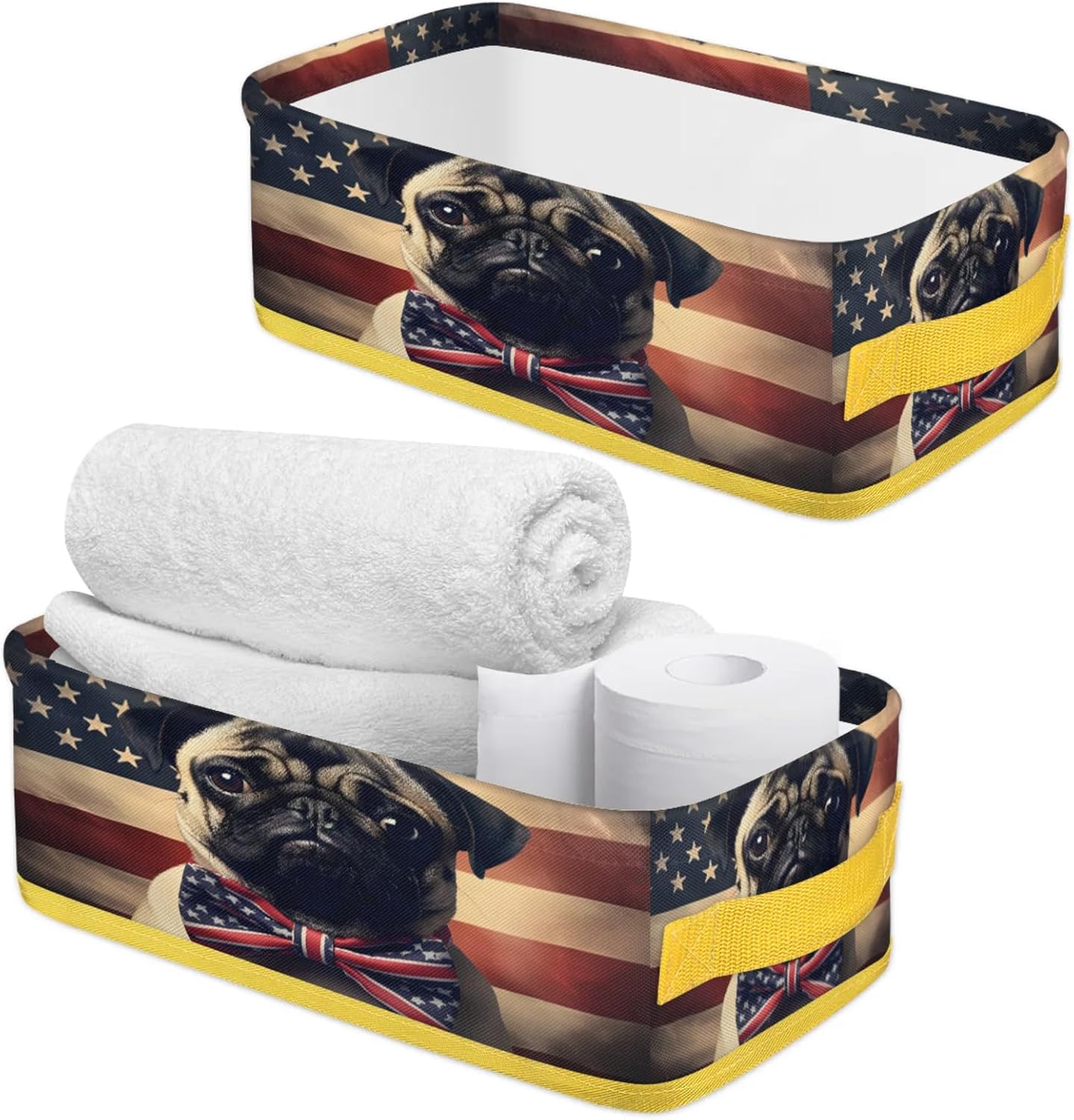 Independence Day Toilet Paper Basket with Handles