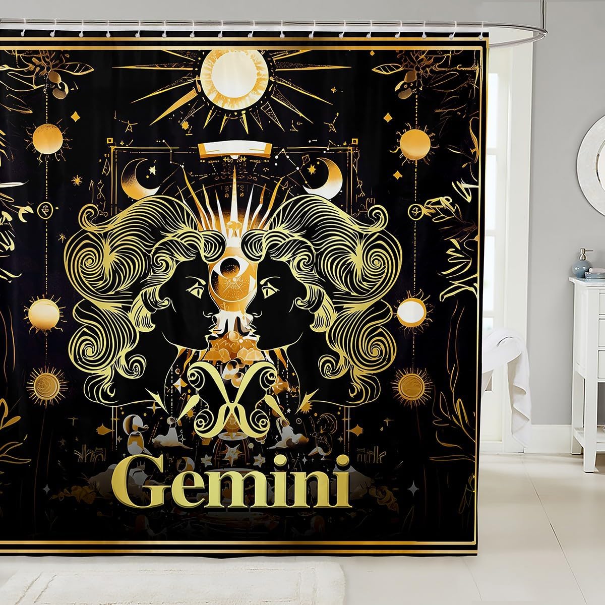 Feelyou Kids Gemini Shower Curtain Set 72x72