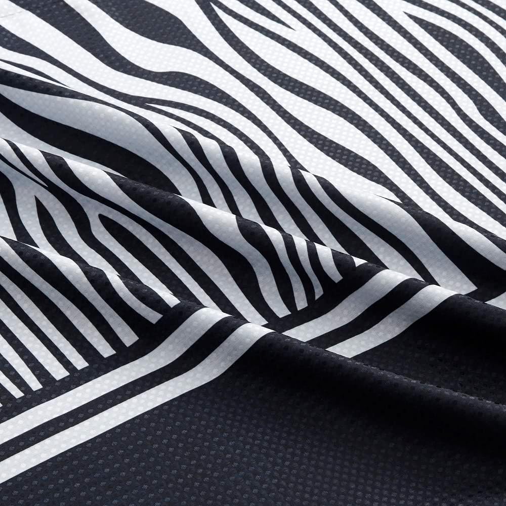 WPM White Zebra Bathroom Rug Set with Shower Curtain and Towels