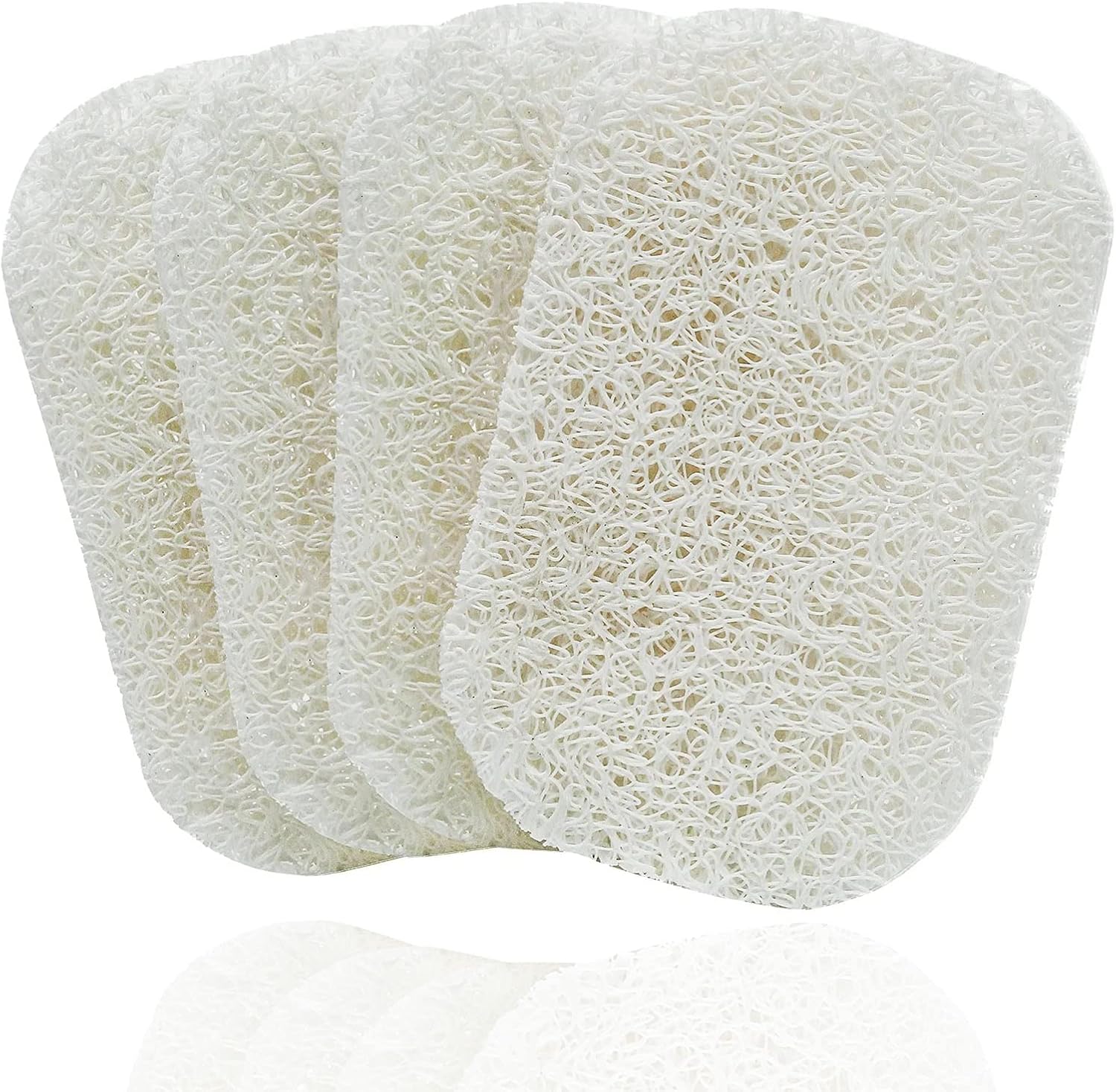 HUSGA Soap Saver Pads Non-Slip Durable Holder 4 Pack White