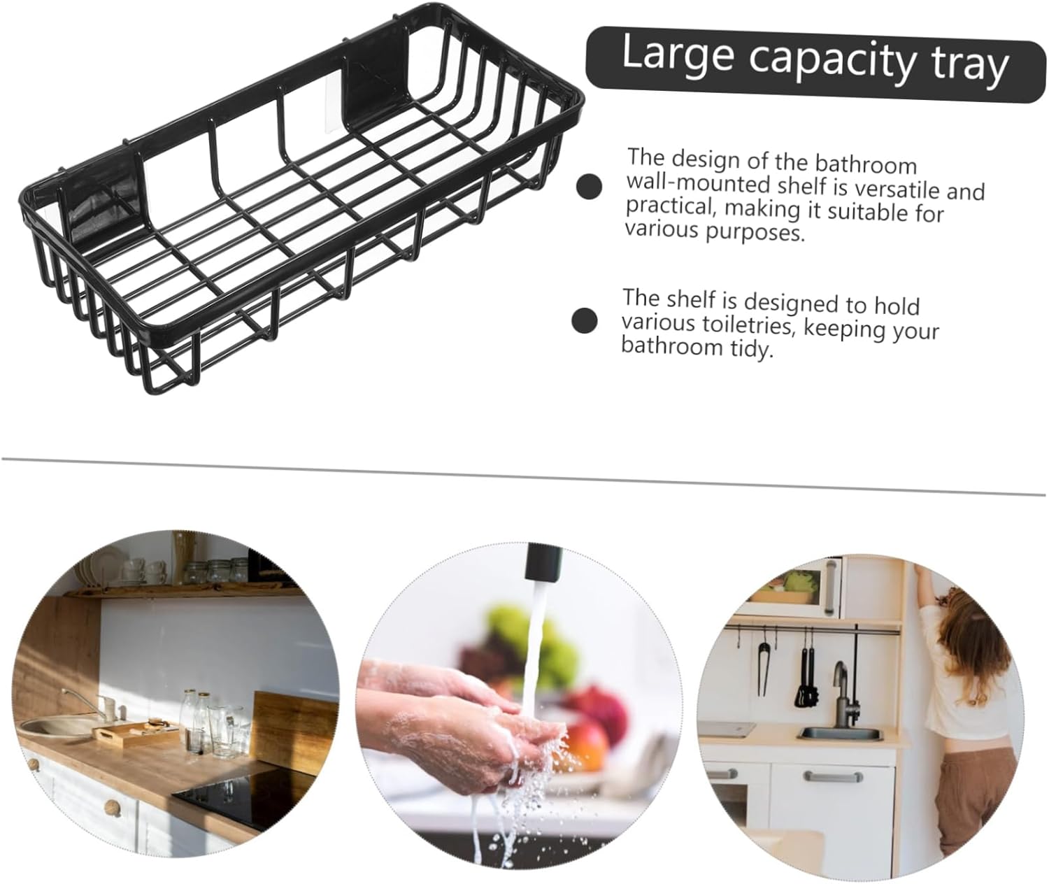 Cabilock Wall Mounted Bathroom Organizer Shelf 1