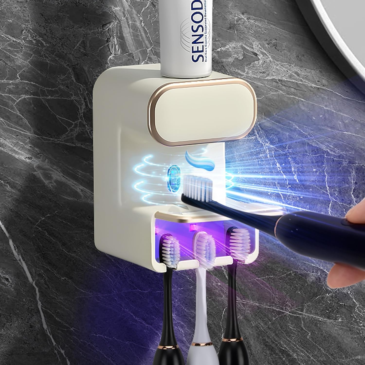 Wekity Automatic Toothpaste Dispenser with 3 Slots