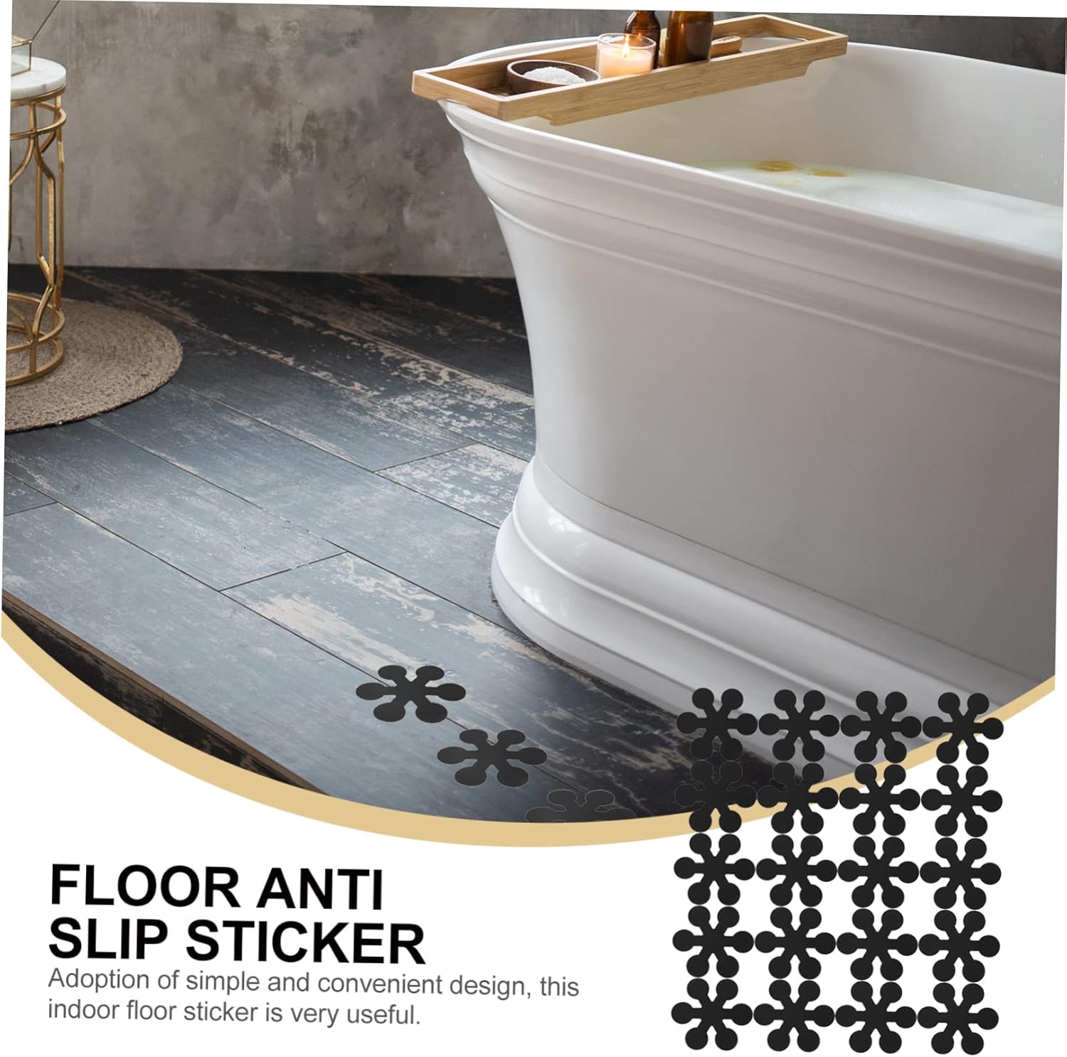 ULTECHNOVO Non-Slip Bath Stickers 20PCS Peva Material
