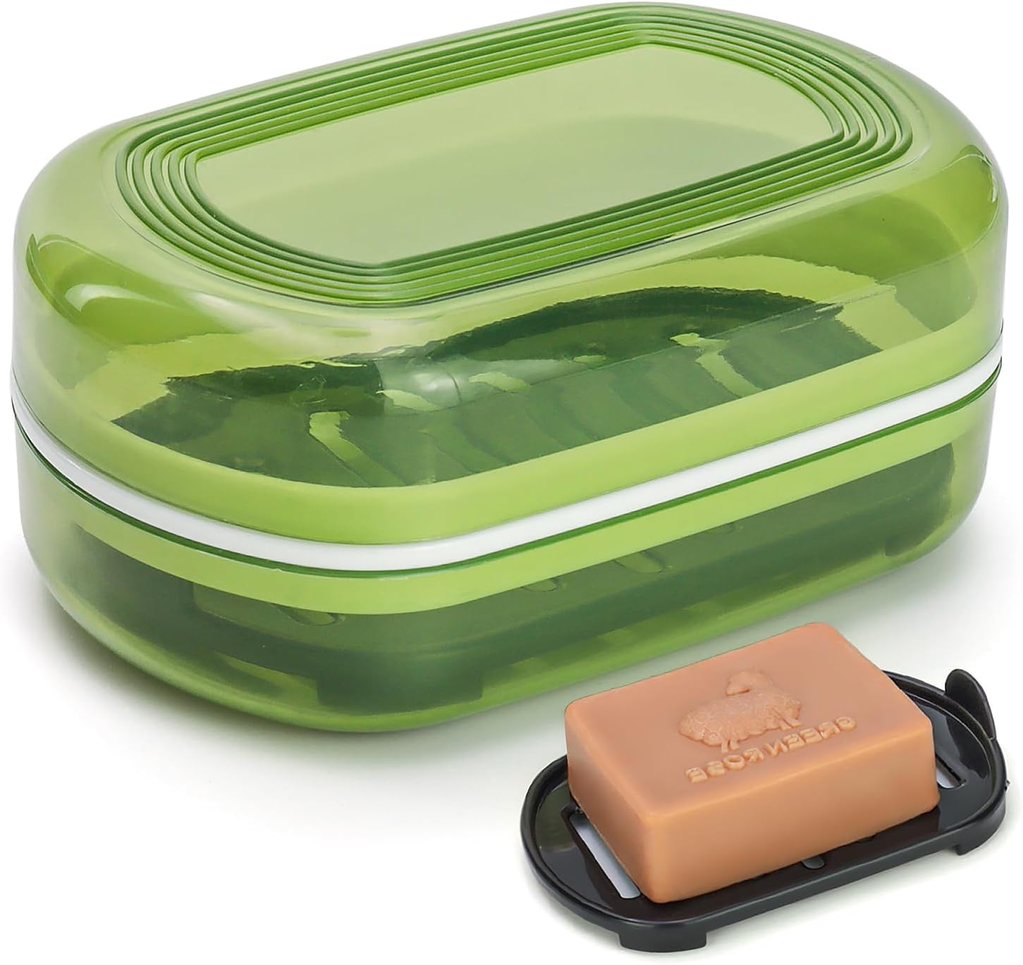 Travel Soap Case with Lid - 3-Layer Design Leak-Proof Portable