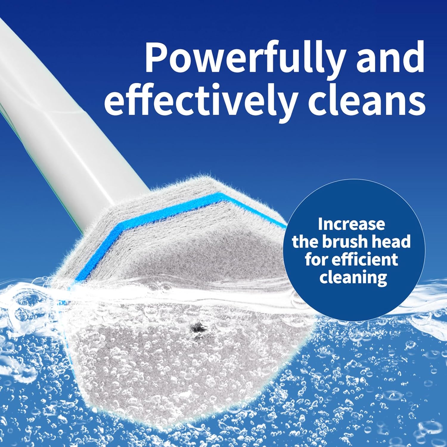 Hohoky 60pc Toilet Brush Refills 6 Groups of 10 Compatible with All Systems