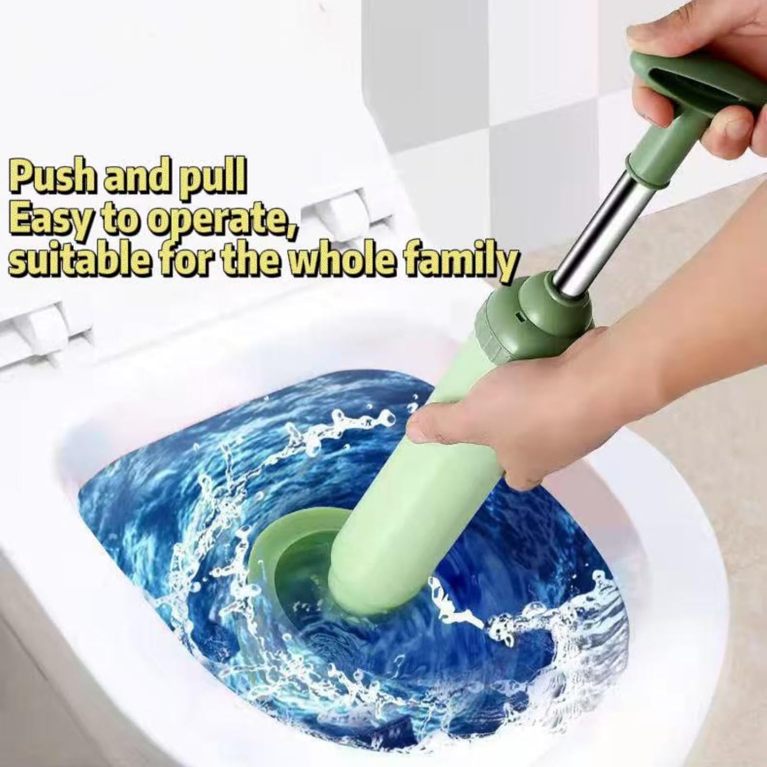 2025 High Pressure Toilet Plunger with Pink Design