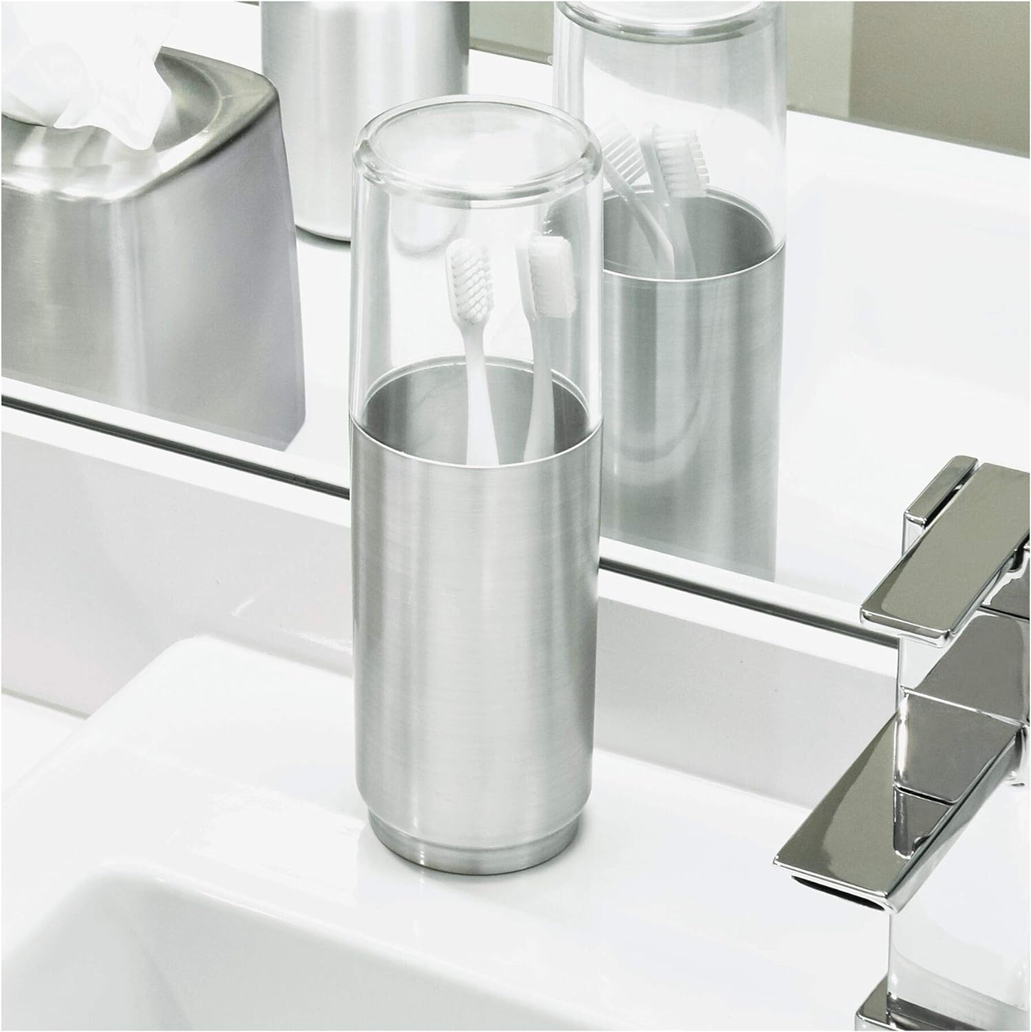 InterDesign Austin Metal Covered Toothbrush Holder