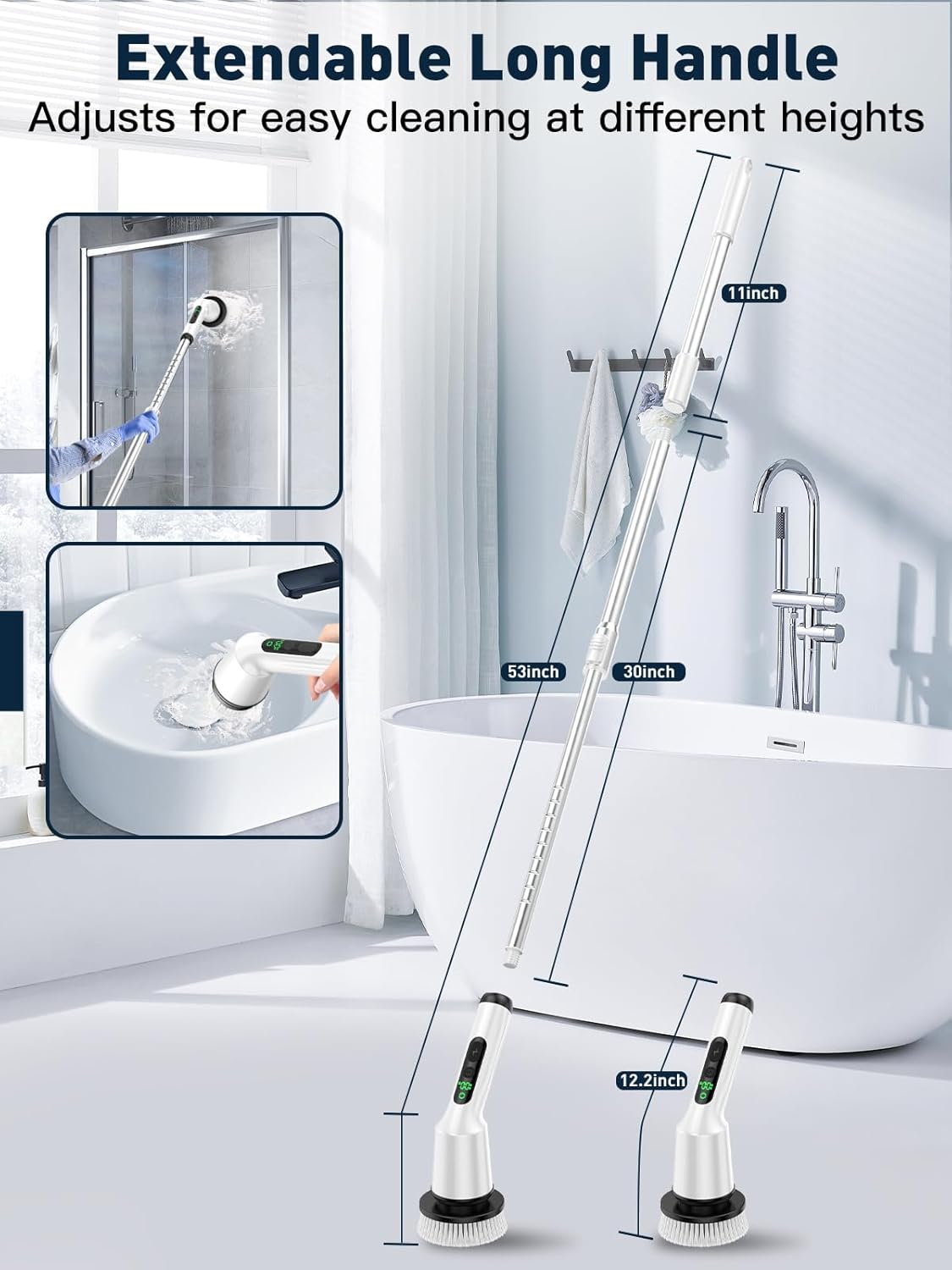 CTMAST Electric Spin Scrubber with IPX7 Waterproof 2 Speed