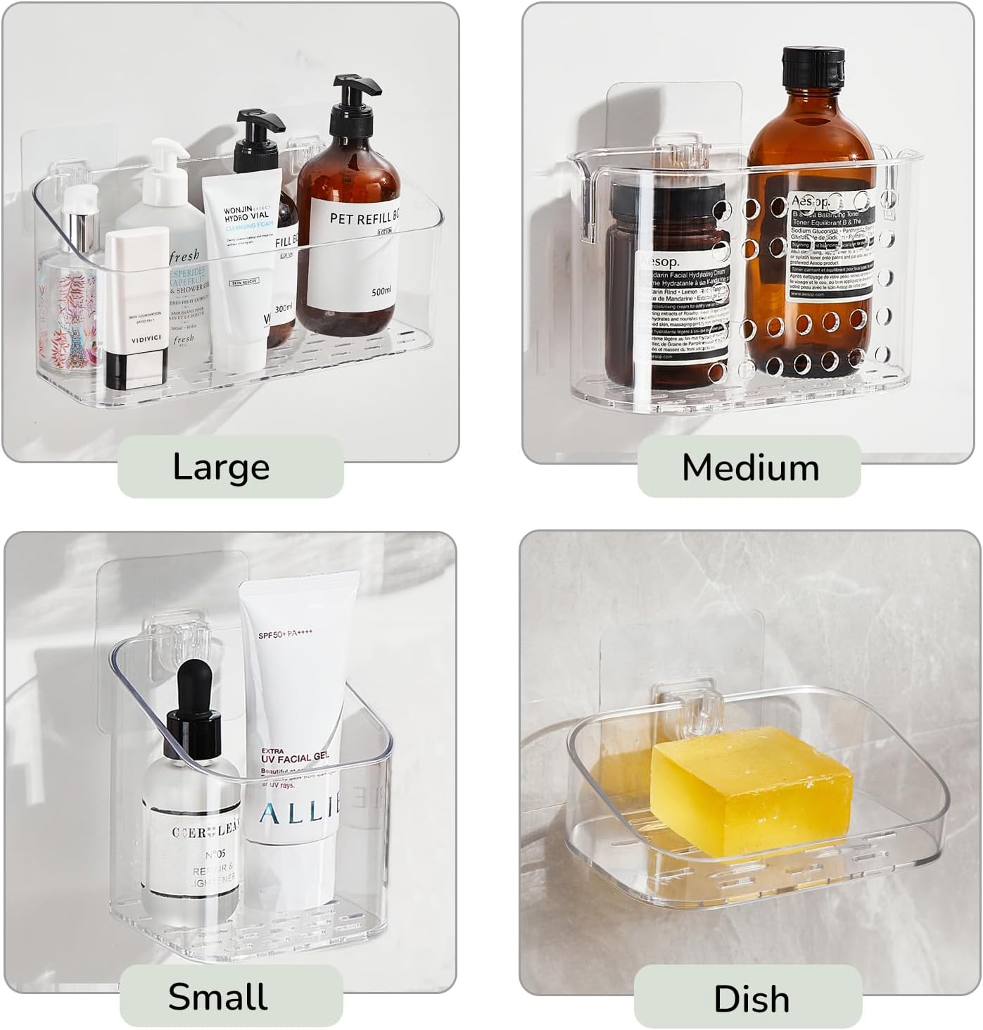 DEEIF Shower Caddy Adhesive Replacement 6-Pack
