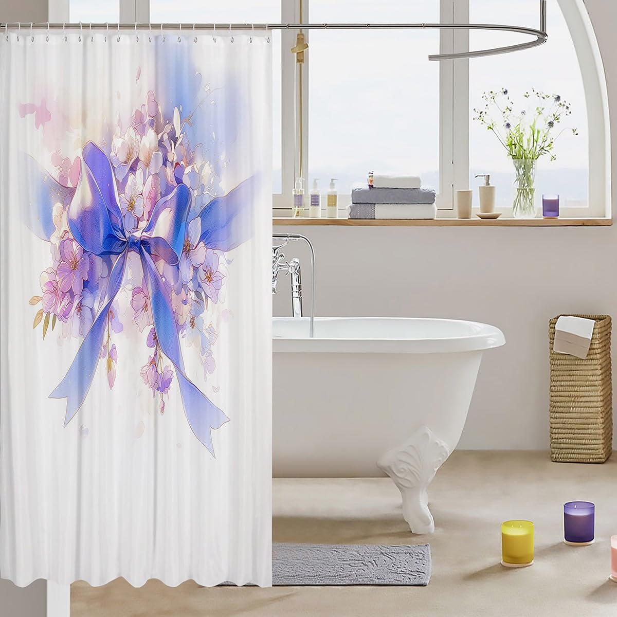 Feelyou Dreamy Princess Shower Curtain Set 72x78