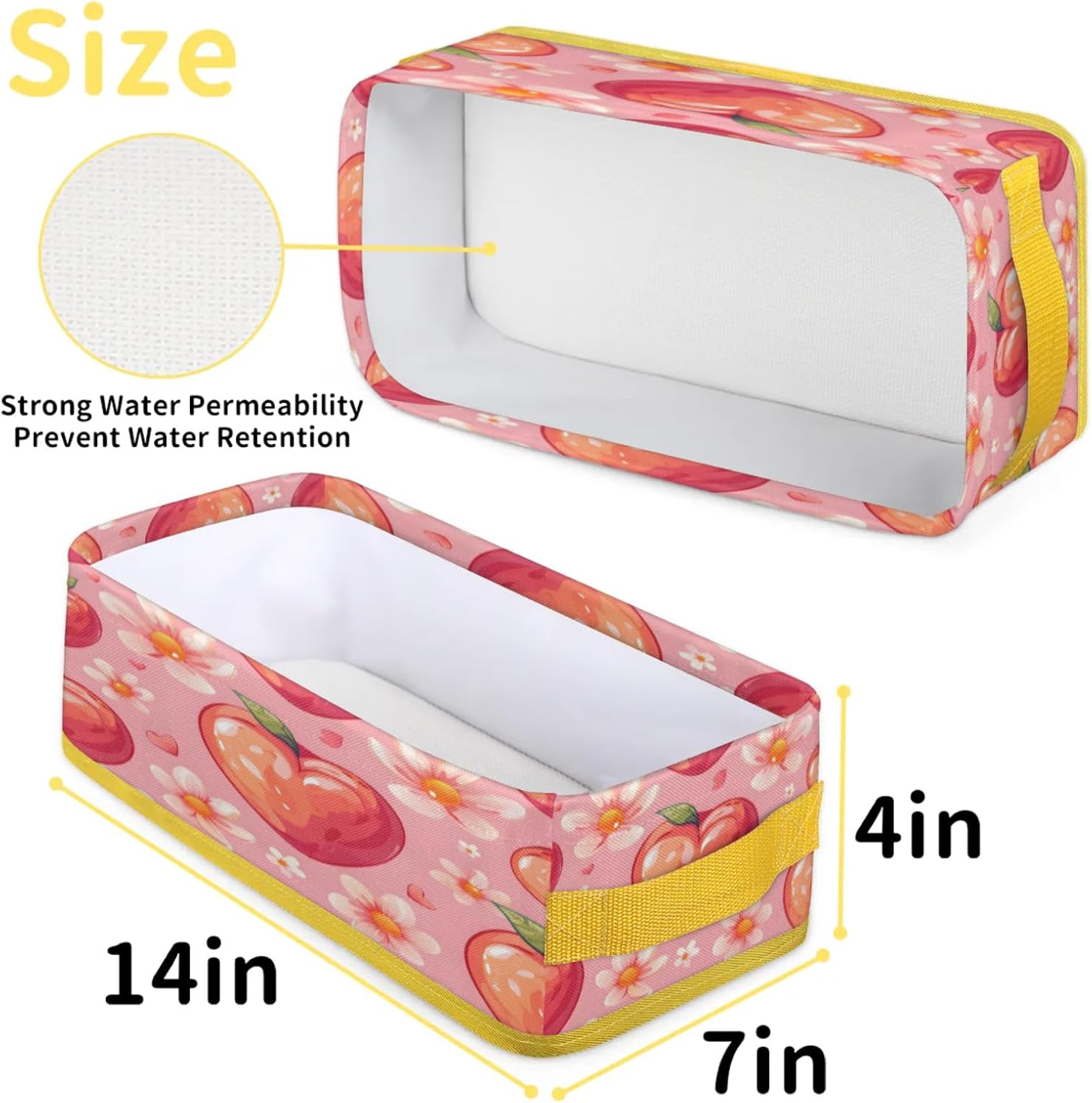 Snatocys Allover Fruits Peachy Toilet Paper Basket