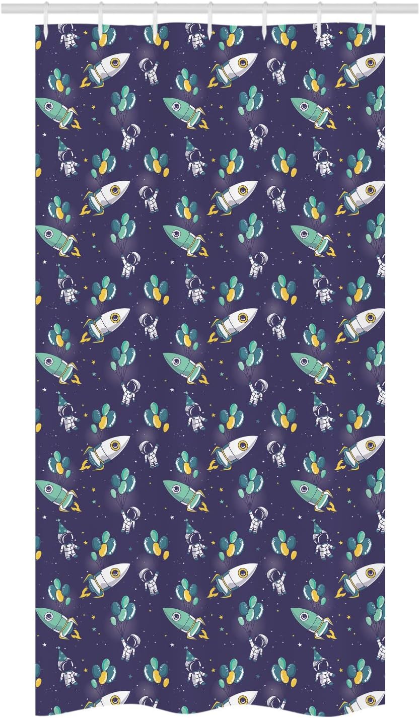 Ambesonne Starry Space Party Shower Curtain Set