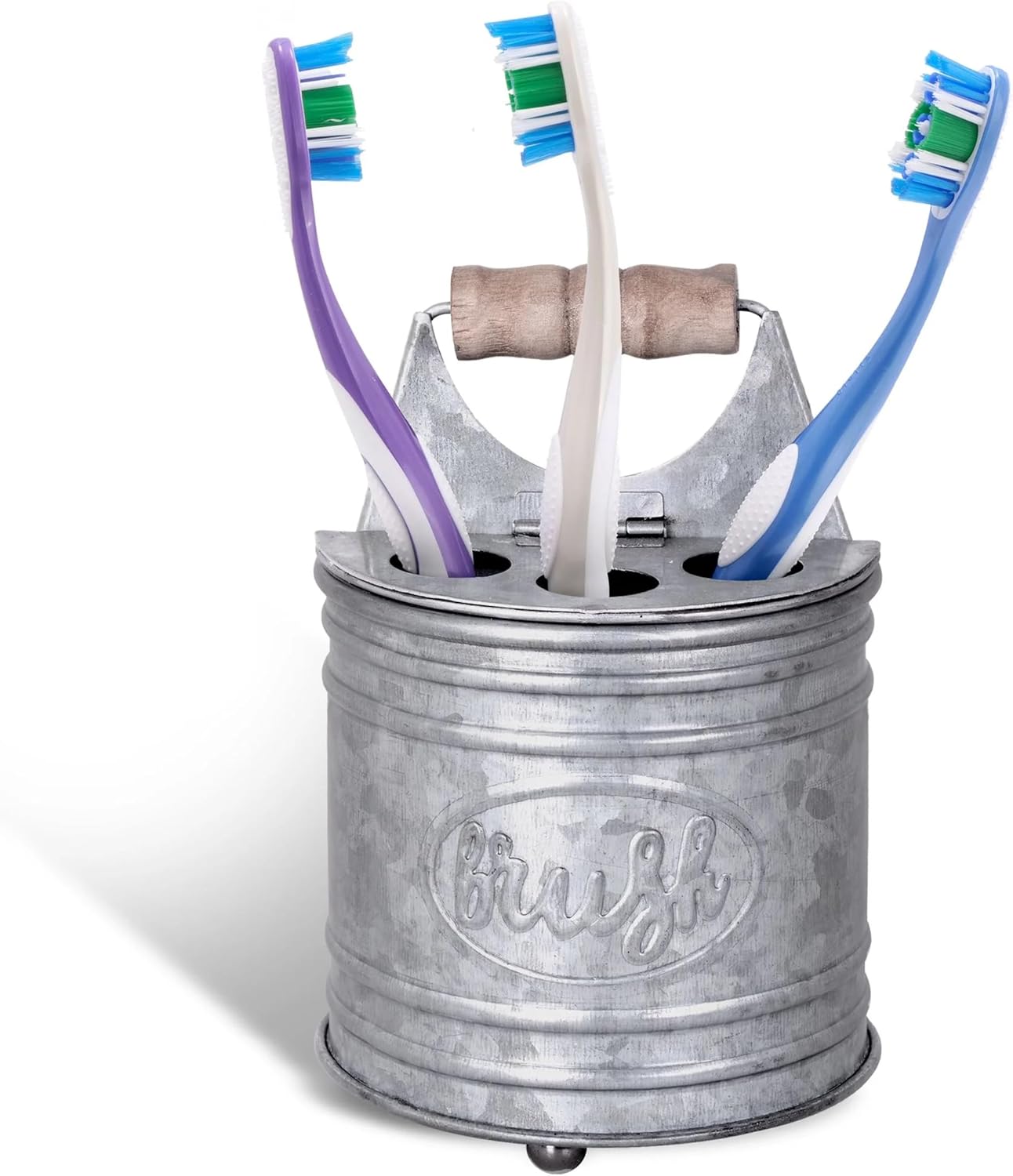 Autumn Alley Galvanized Toothbrush Holder - Farmhouse Style
