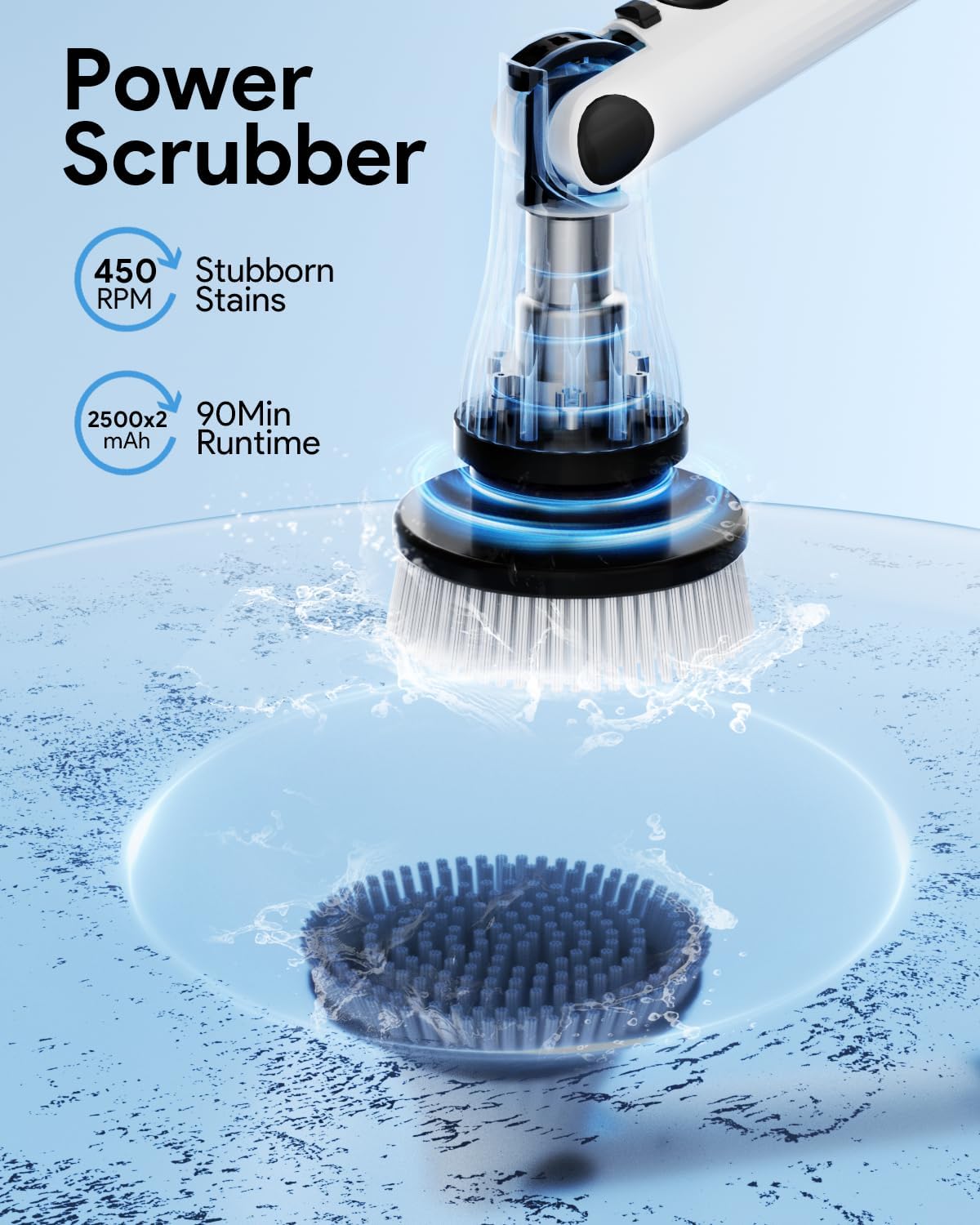 Leebein Electric Spin Scrubber with 8 Brush Heads 1