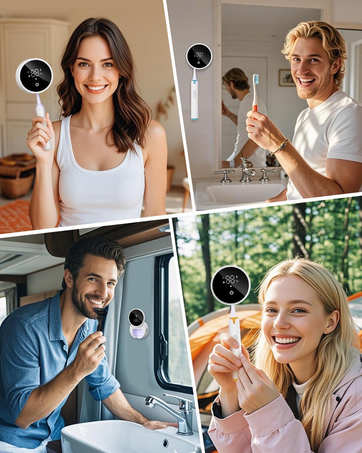 UV Toothbrush Cleaner Holder with Auto Sensor