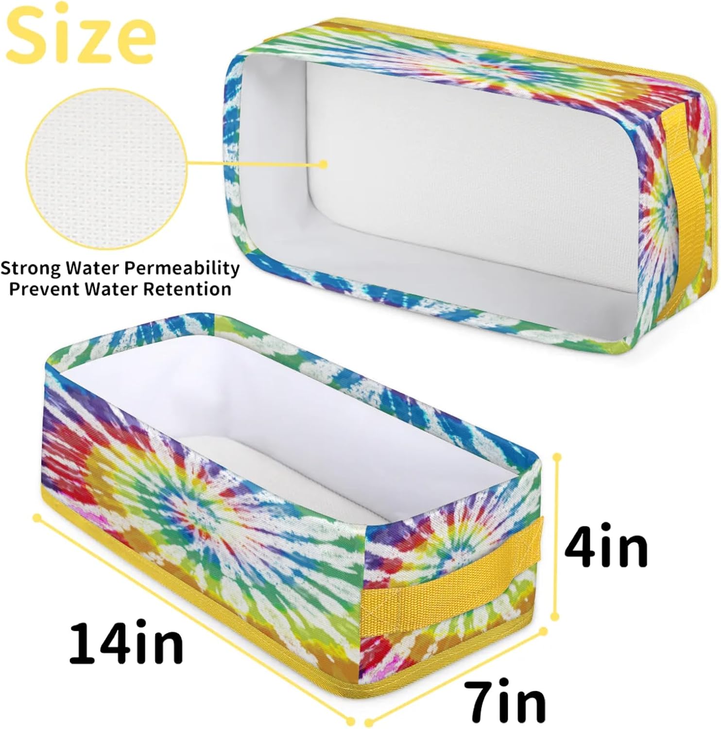 Snatocys Tie Dye Toilet Paper Basket with Handles 1