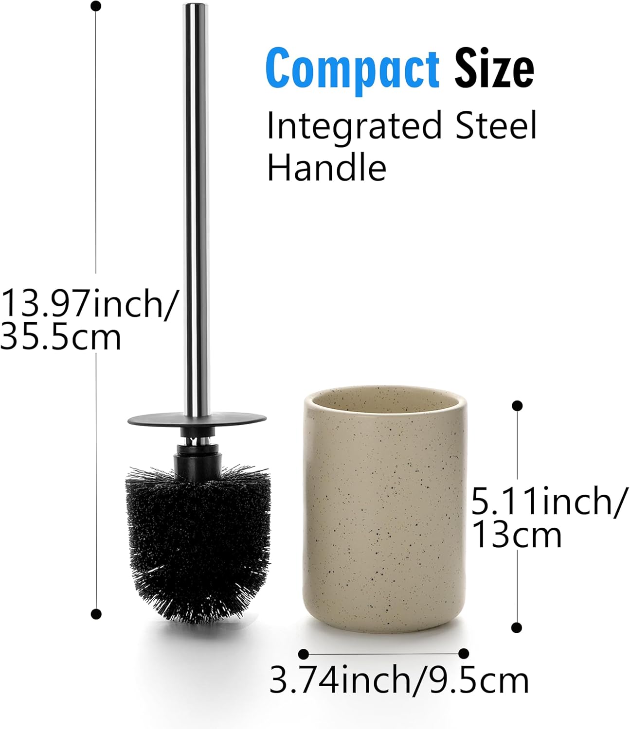 Viosuniu Ceramic Toilet Brush and Holder Set