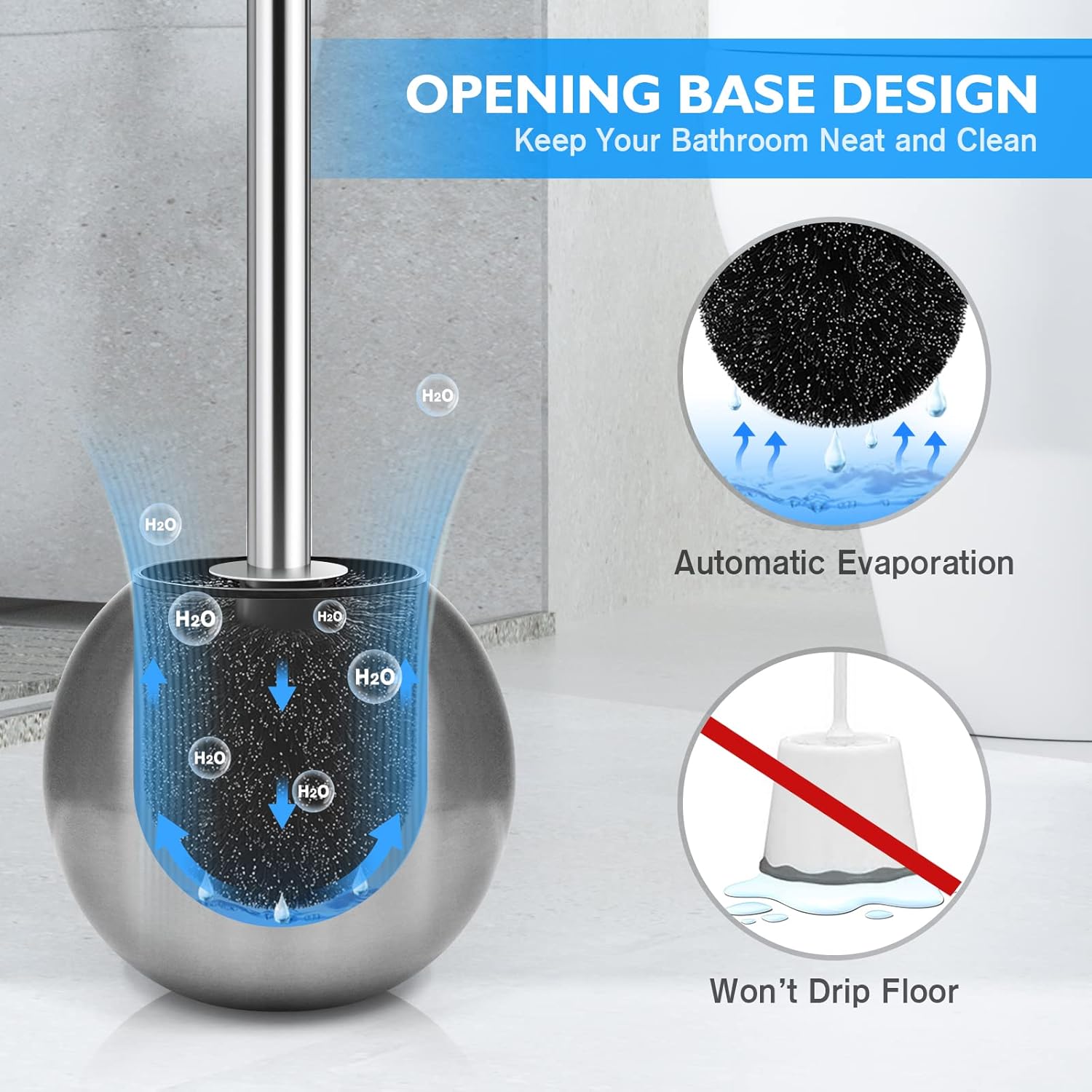 Wsedor Toilet Brush and Holder 2 Pack