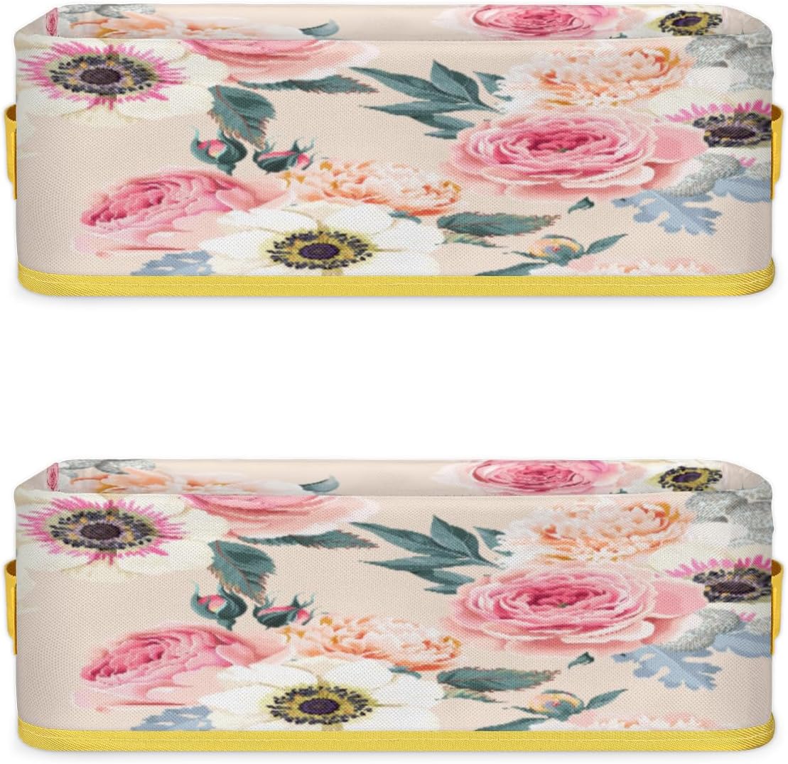 Vomwwlix Flower Peony Toilet Paper Basket Decor