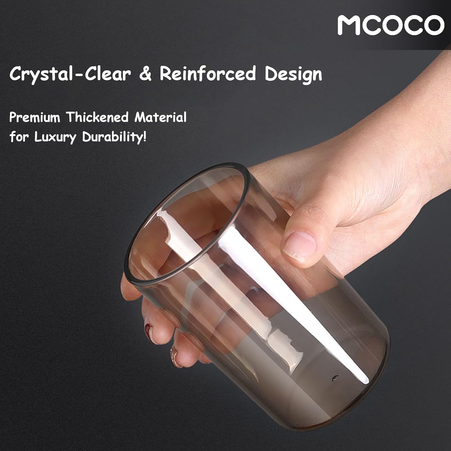 MCOCO Wall Mounted Toothbrush Holder with 2 Cups and 4 Slots
