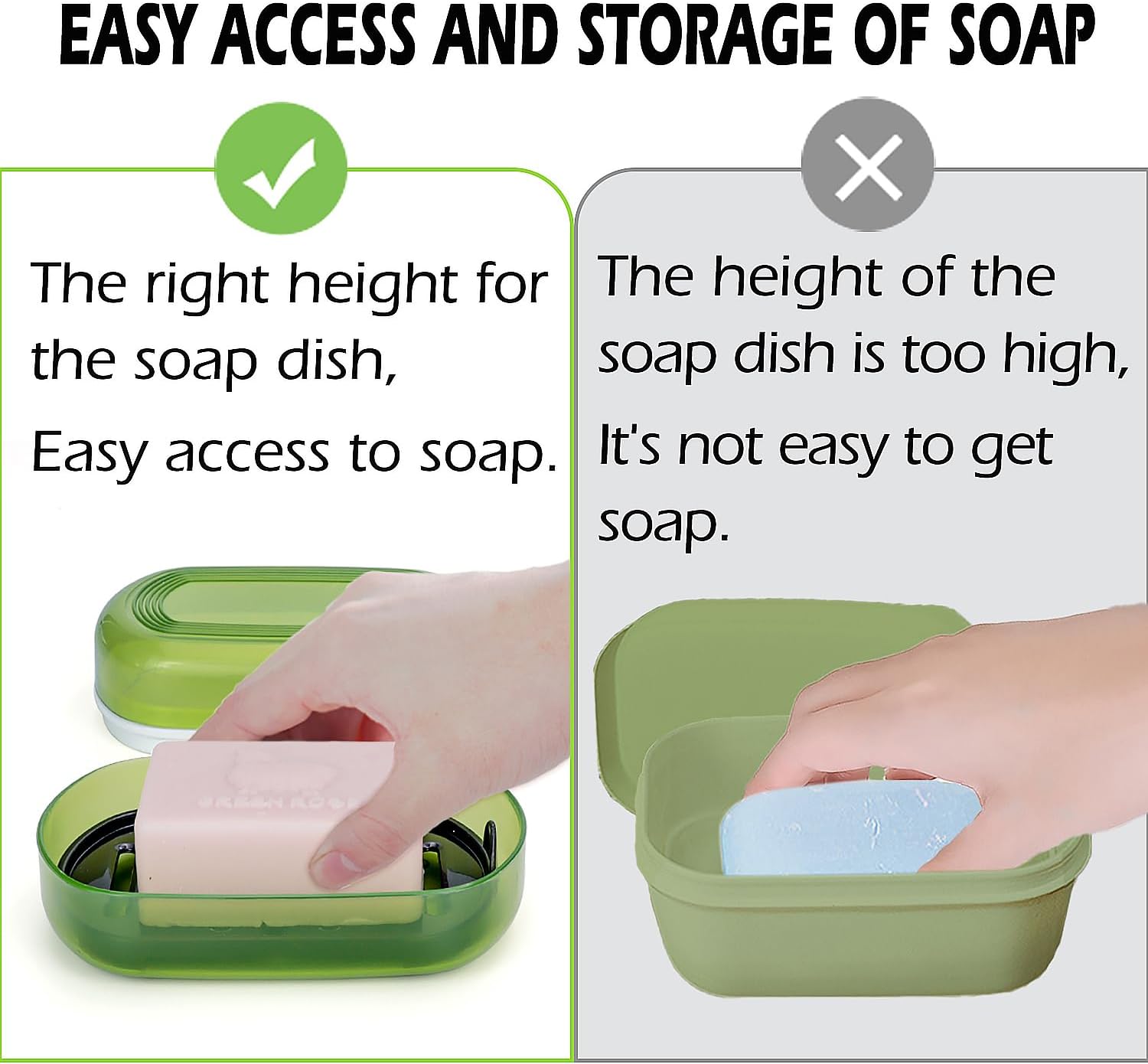 Travel Soap Case with Lid - 3-Layer Design Leak-Proof Portable