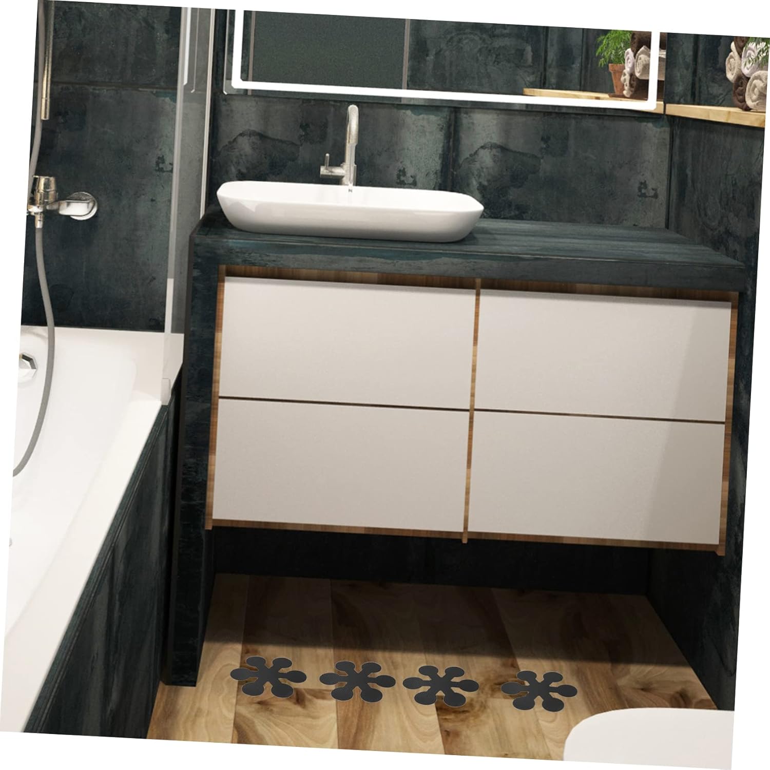 ULTECHNOVO Non-Slip Bath Stickers 20PCS Peva Material